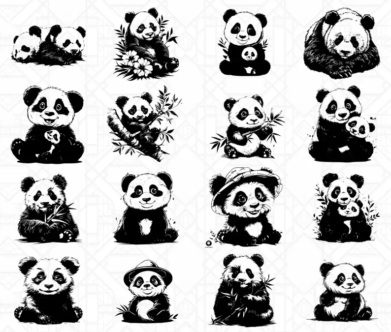 Baby Pandas SVG Bundle - Image 2
