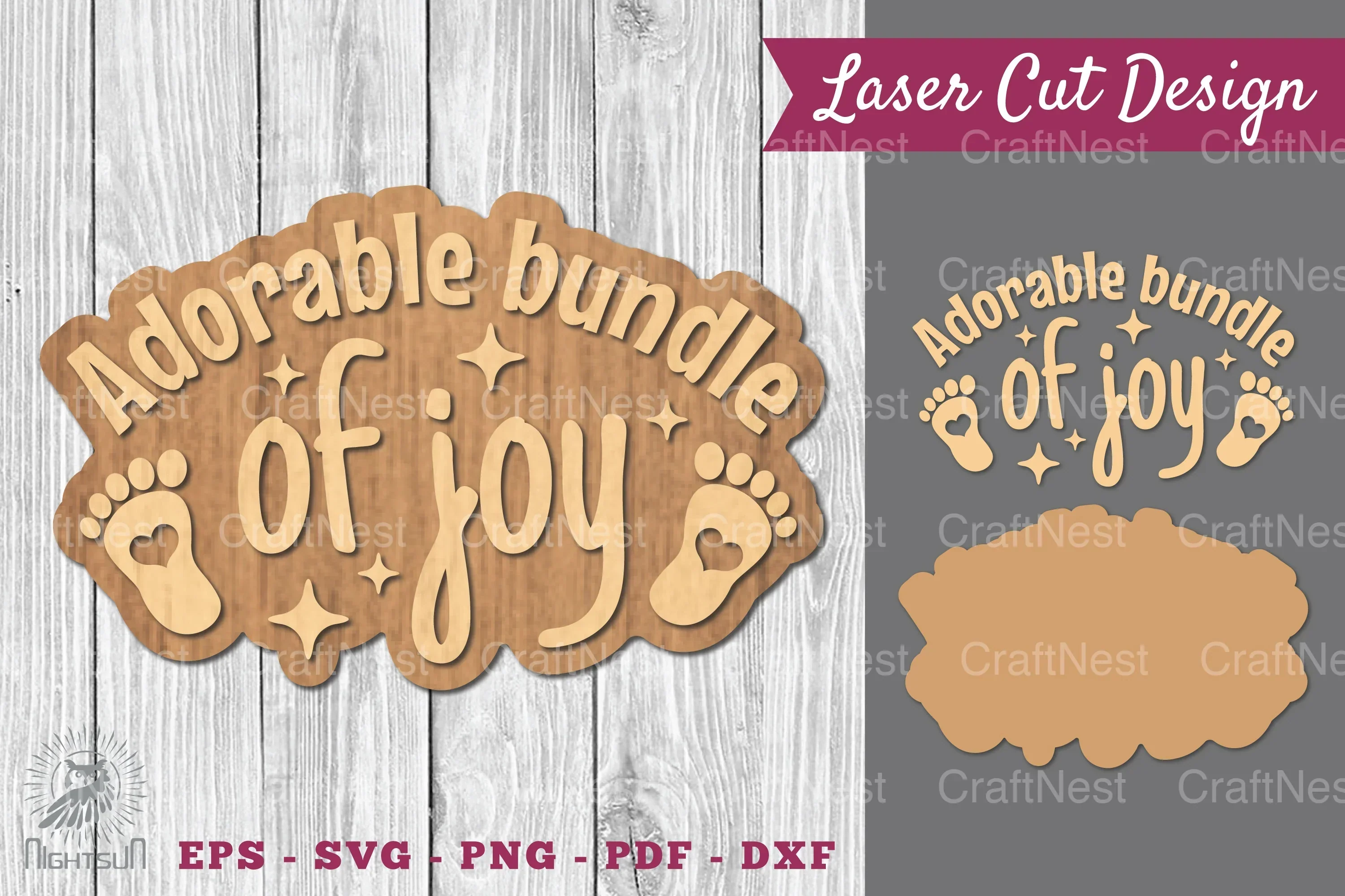Baby Quotes Laser Cut Decoration Clipart Bundle
