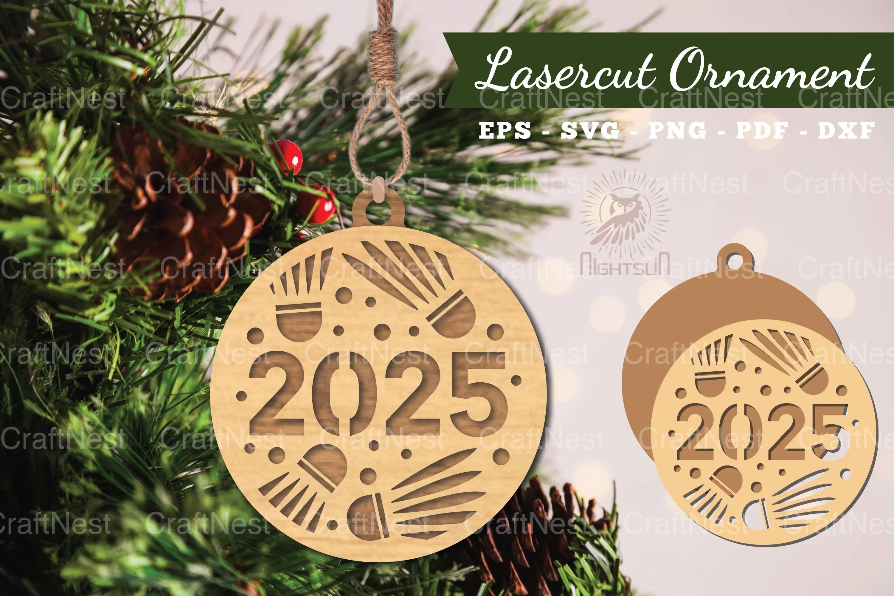 Badminton Ball Laser Cut Ornament Design