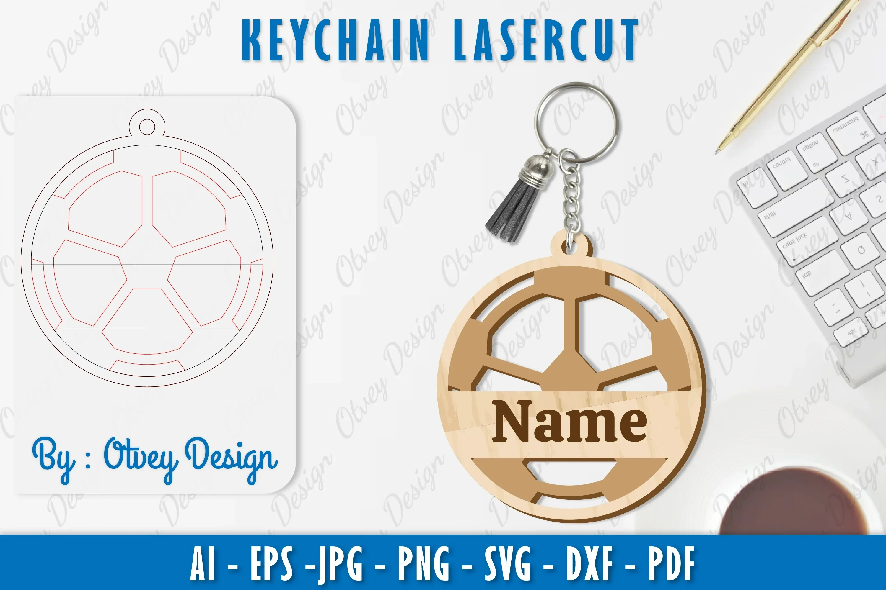 Ball Keychain SVG Bundle