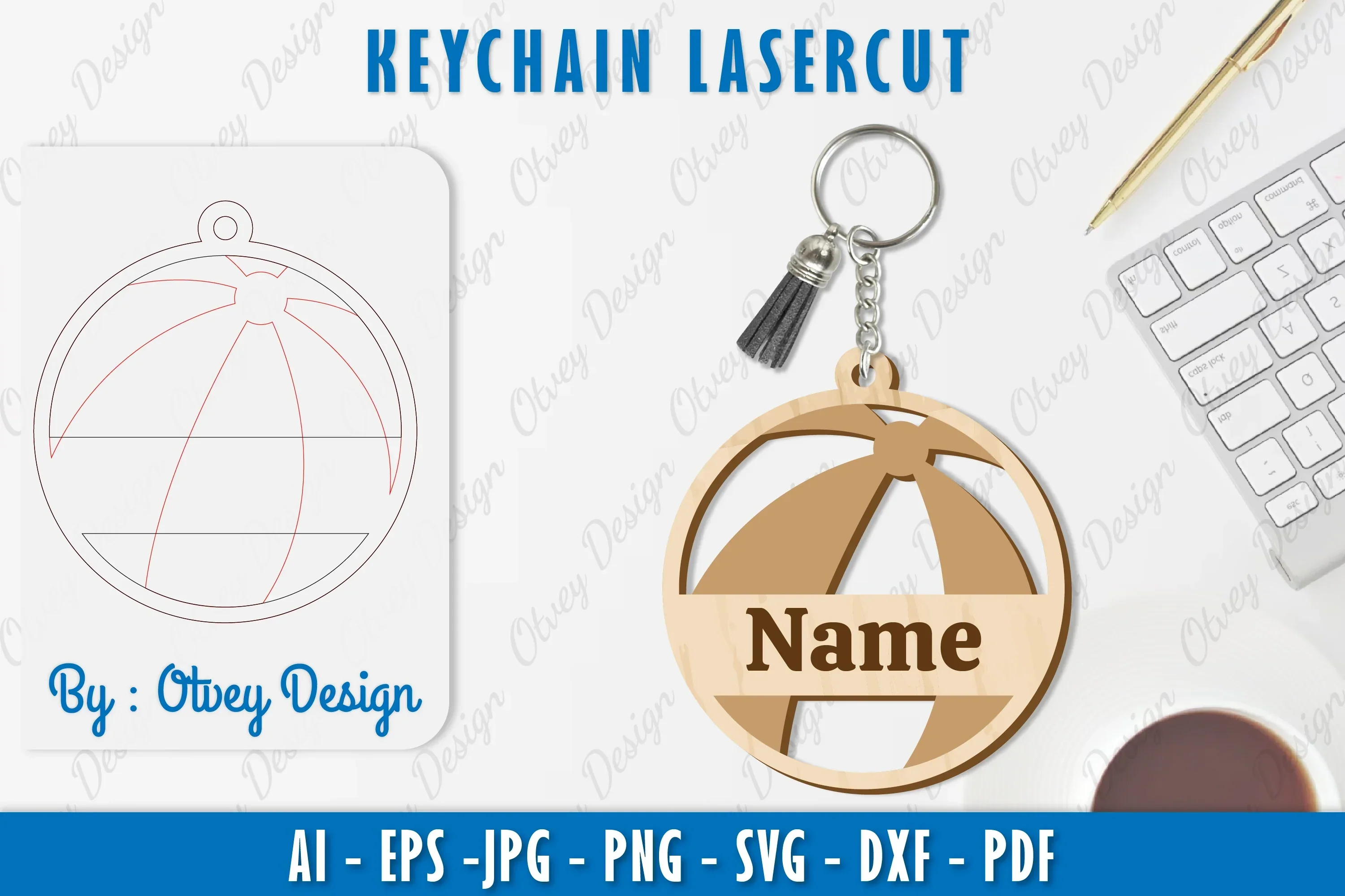 Ball Keychain SVG Bundle