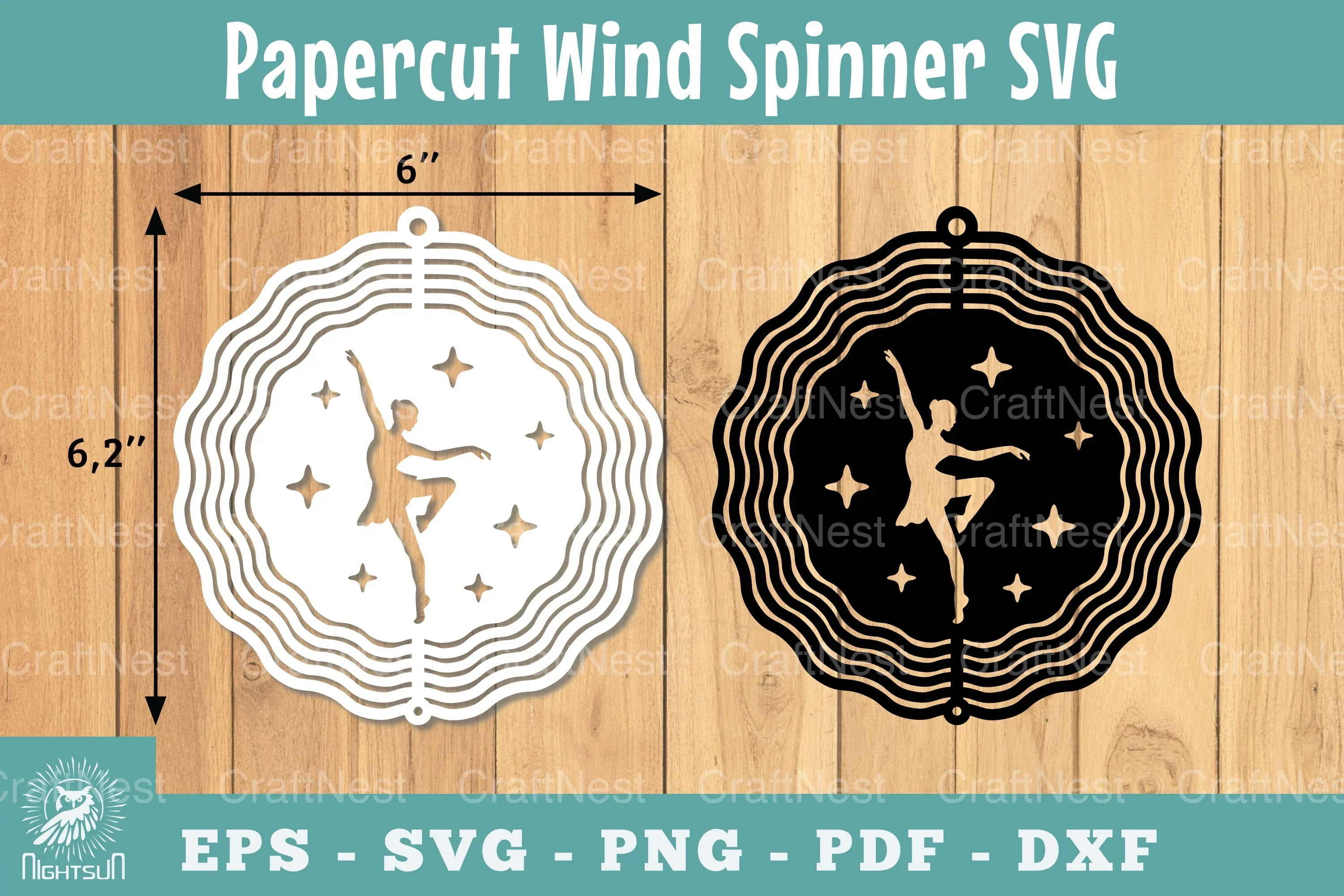 Ballet Dance Papercut Wind Spinner Clipart Bundle