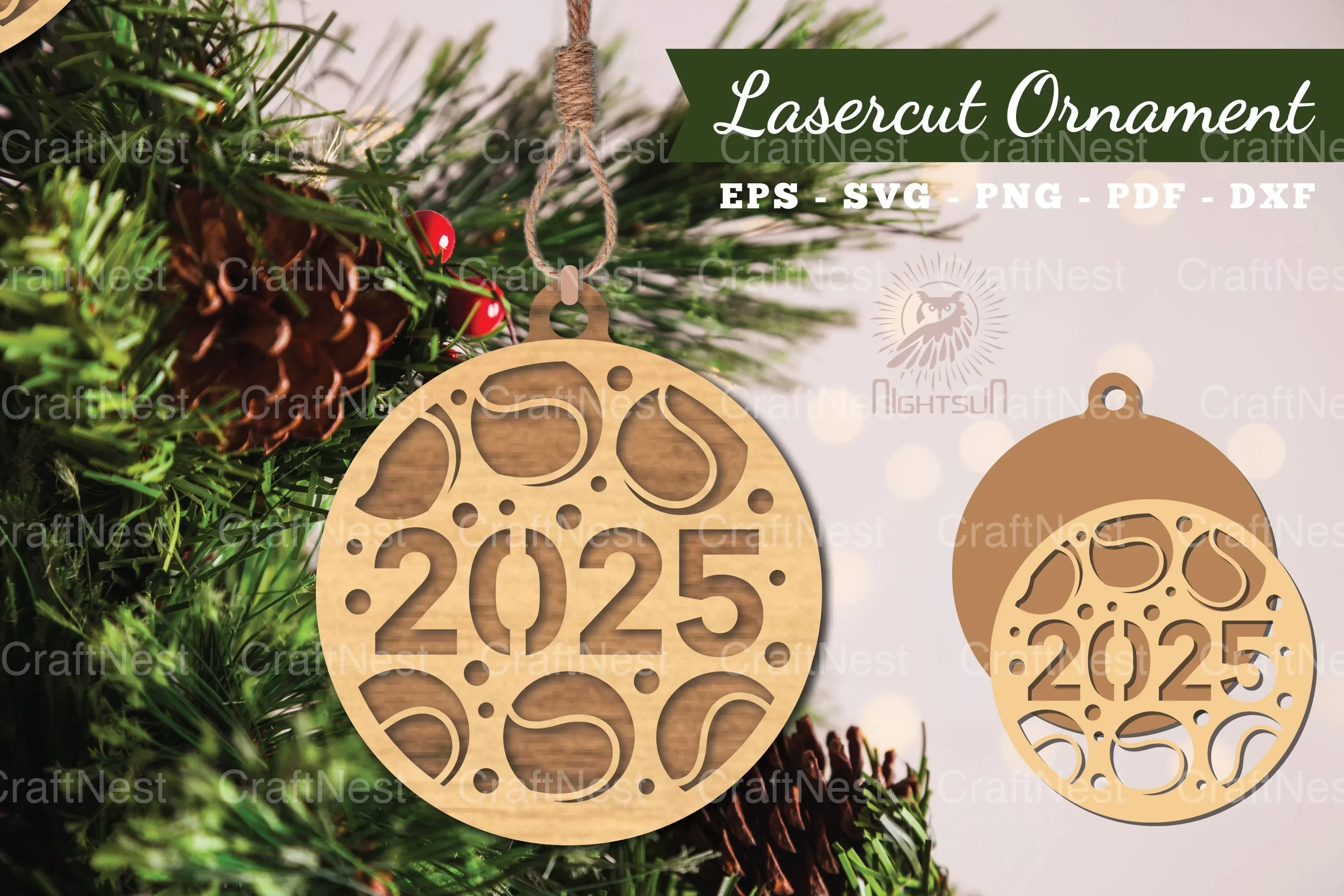 Baseball Laser Cut Ornament 2025