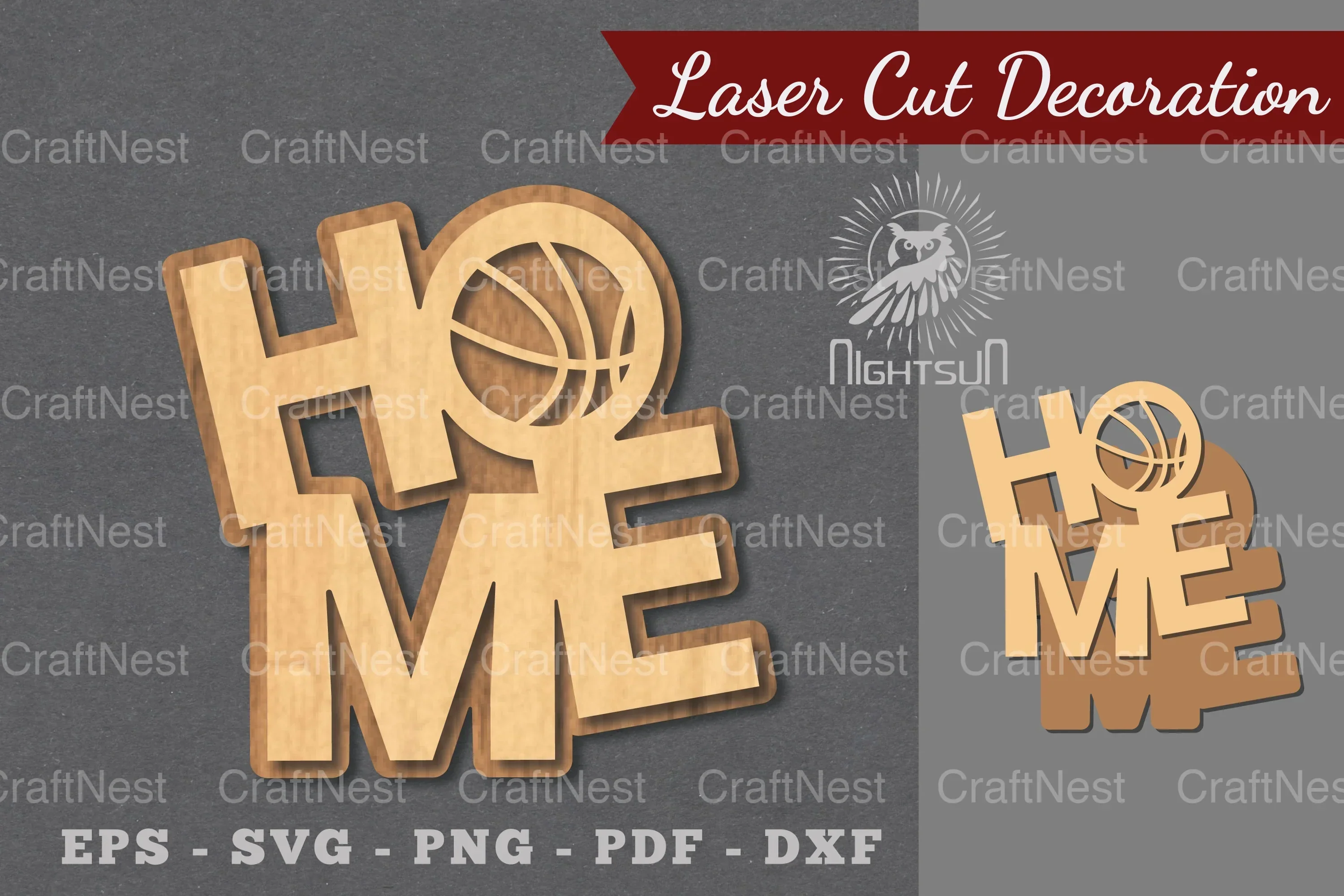Basketball Home Laser Cut Decoration Clipart Bundle