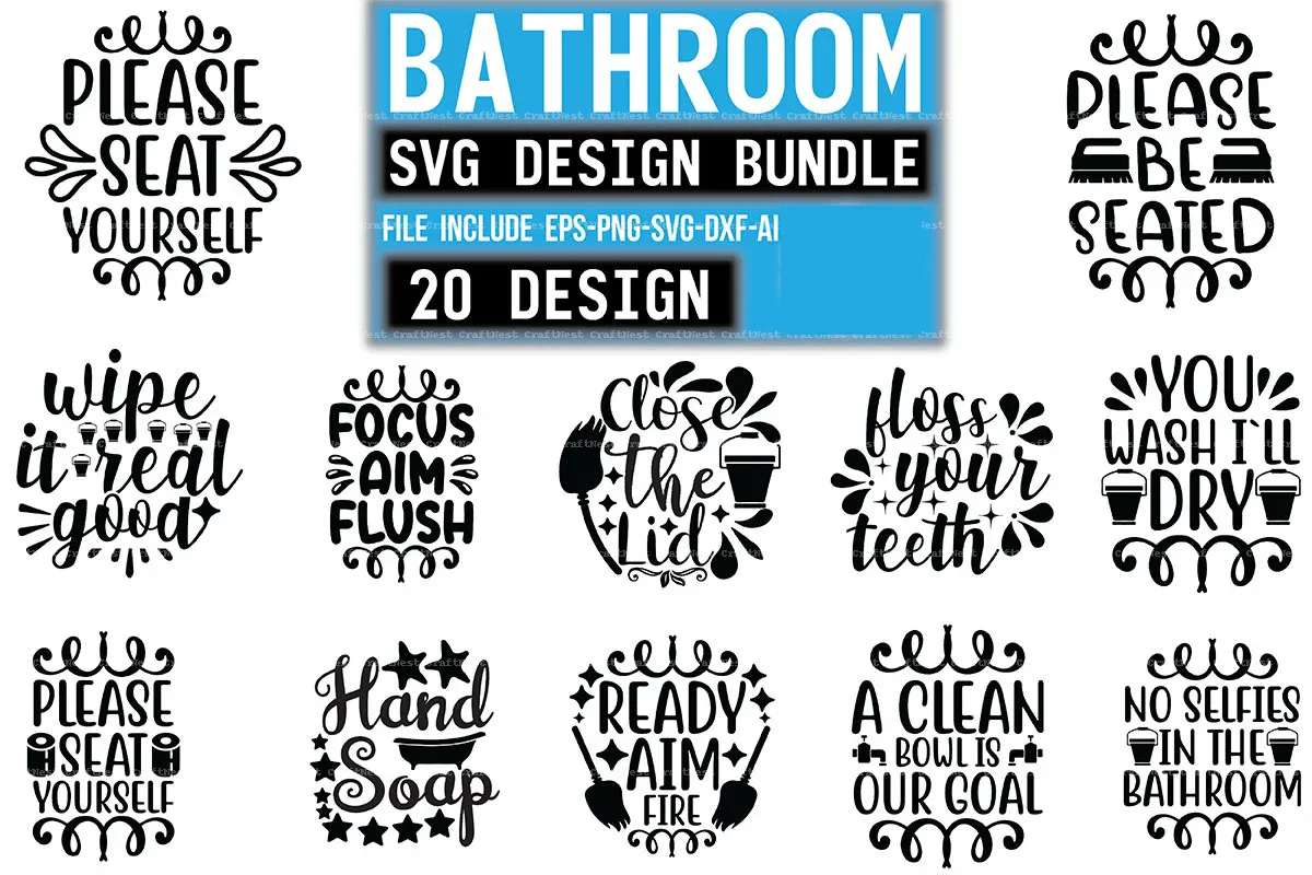 Bathroom Design SVG Bundle
