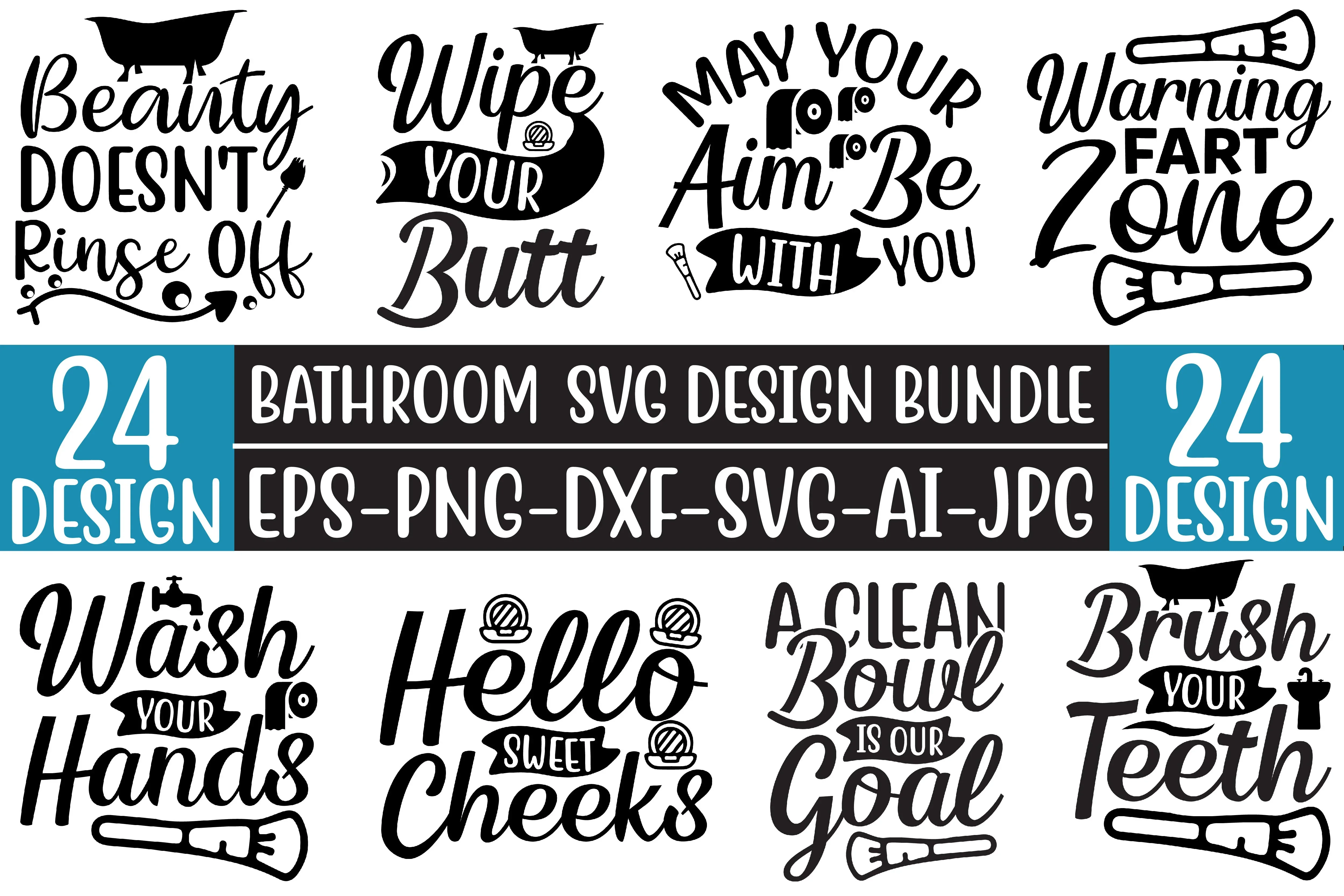 Bathroom SVG Bundle