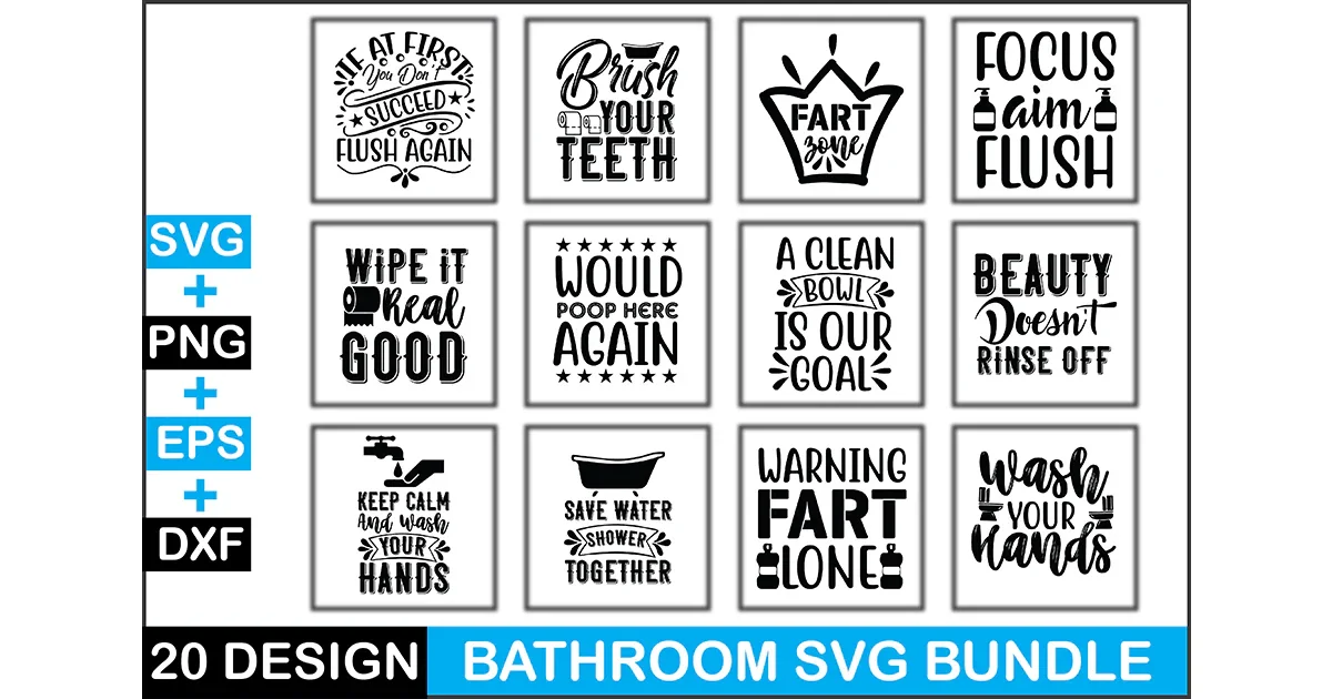Bathroom SVG Bundle