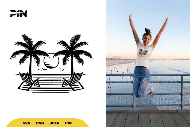 Beach Silhouette SVG Bundle