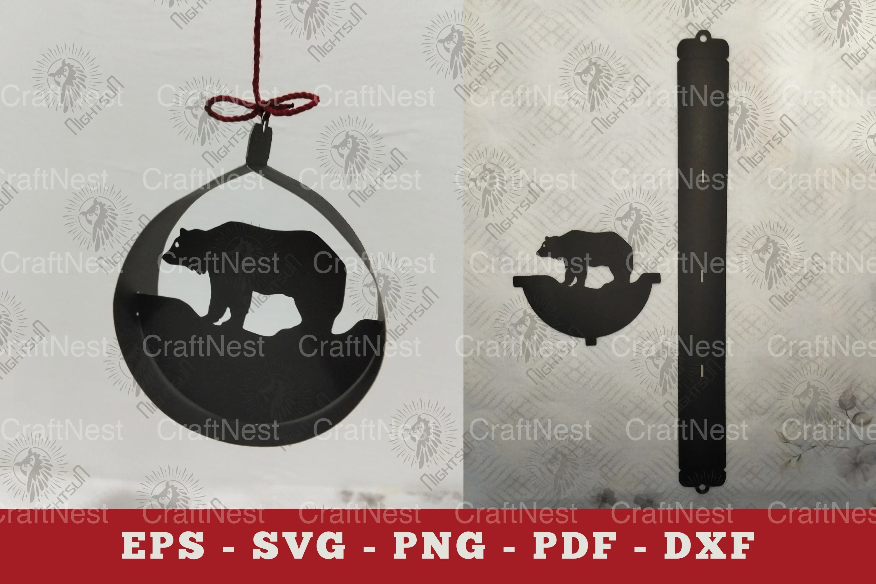 Bear Papercut Ornament Clipart Bundle