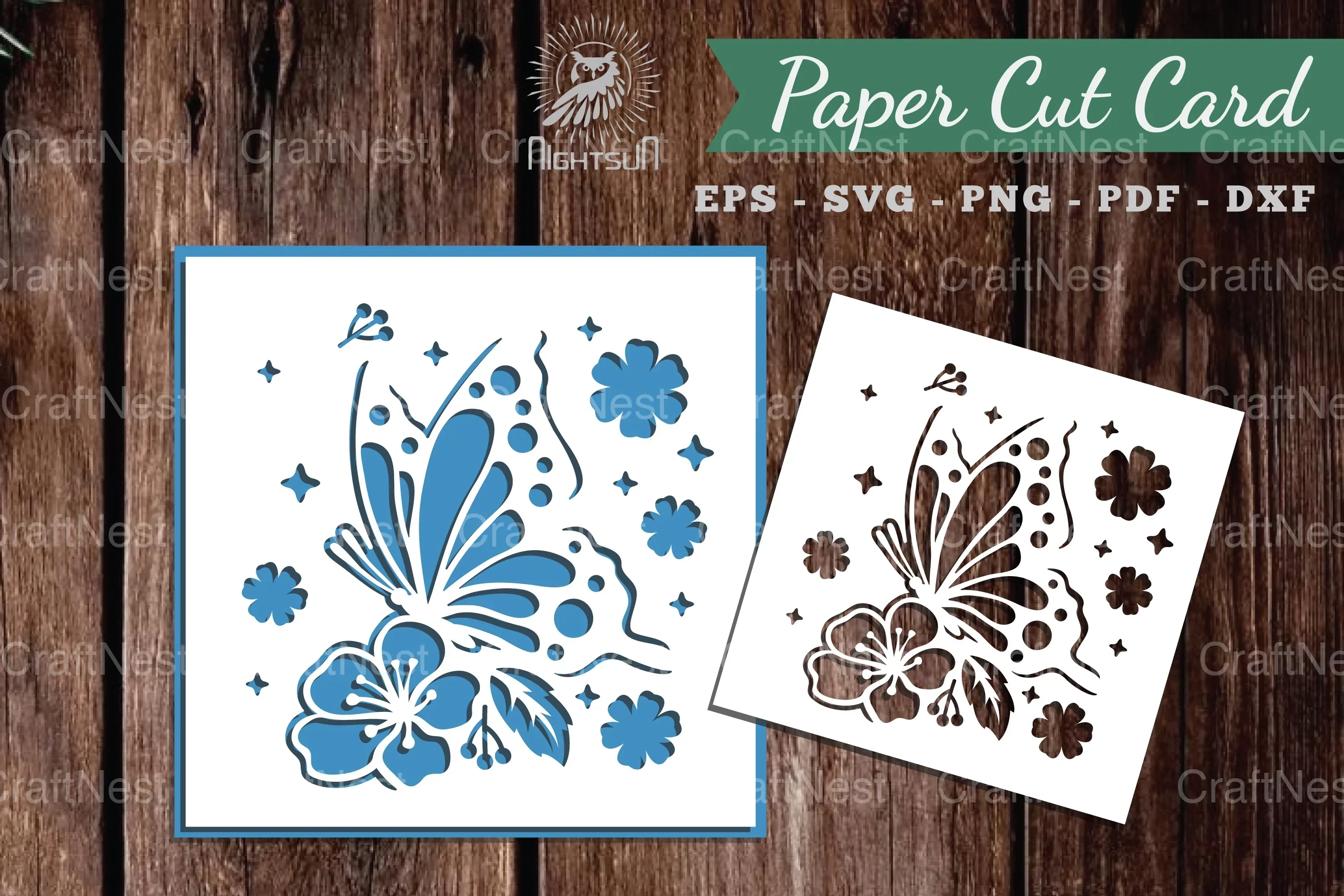 Beautiful Butterfly Papercut Card SVG Bundle