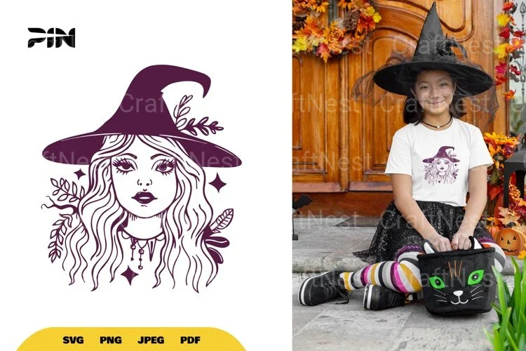 Beautiful Witch Halloween SVG Bundle