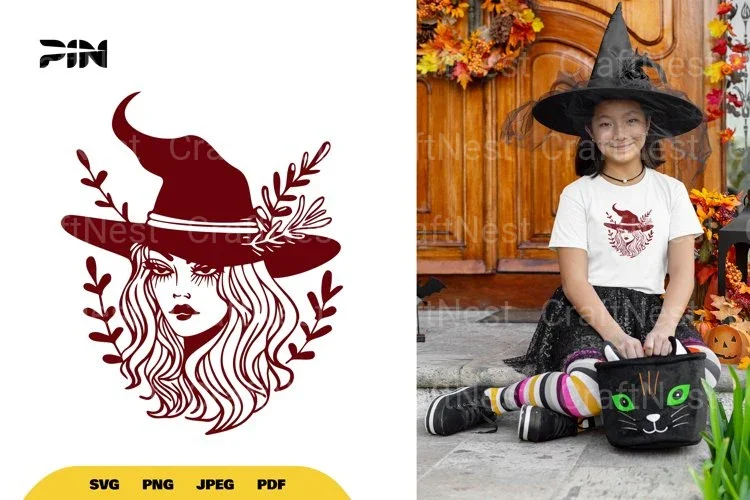 Beautiful Witch Halloween SVG Bundle