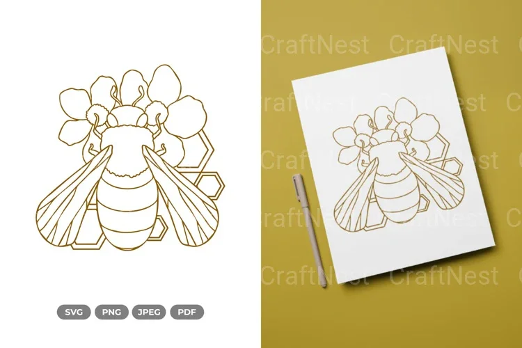 Bee and Honeycomb SVG Bundle
