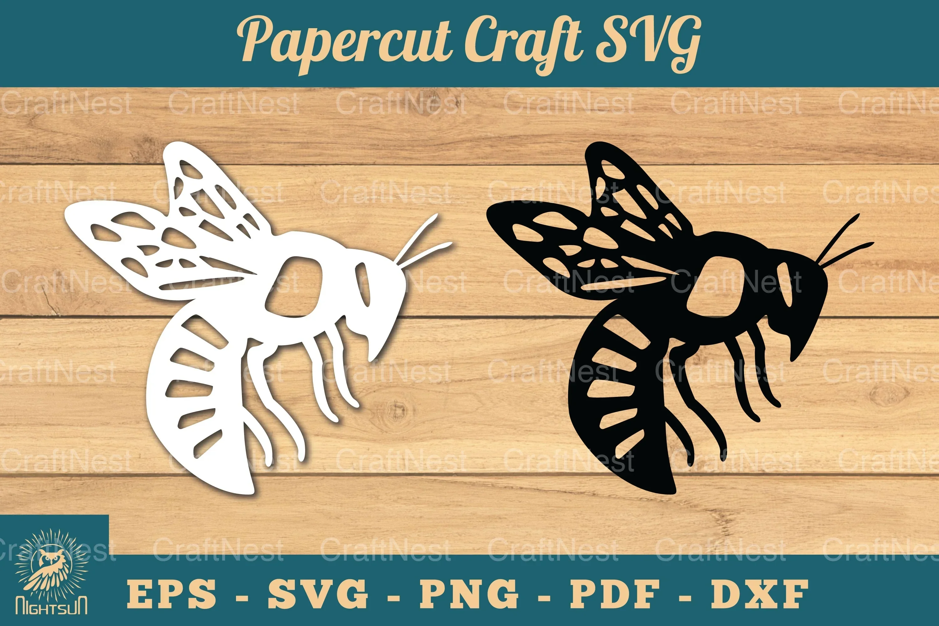 Bee Paper Cutting Craft Clipart Bundle