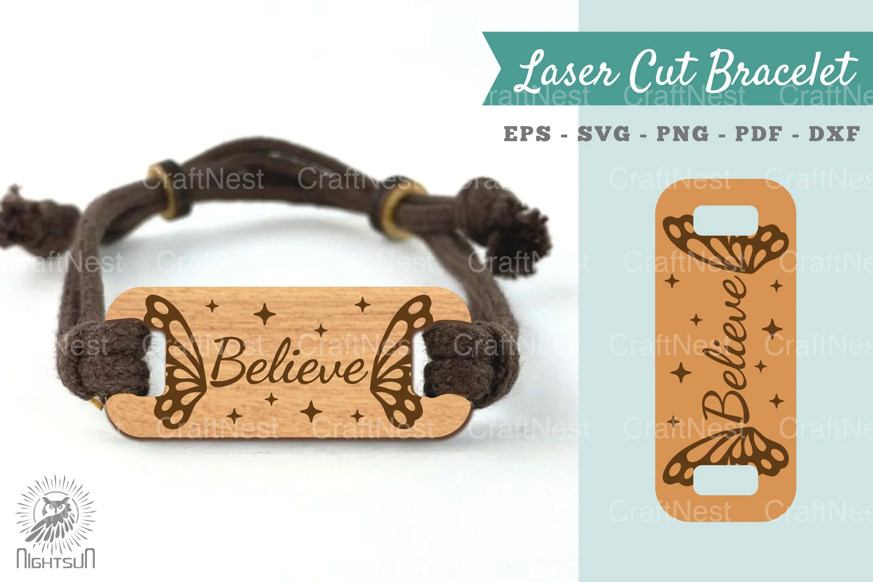 Believe Laser Cut Bracelet SVG Bundle