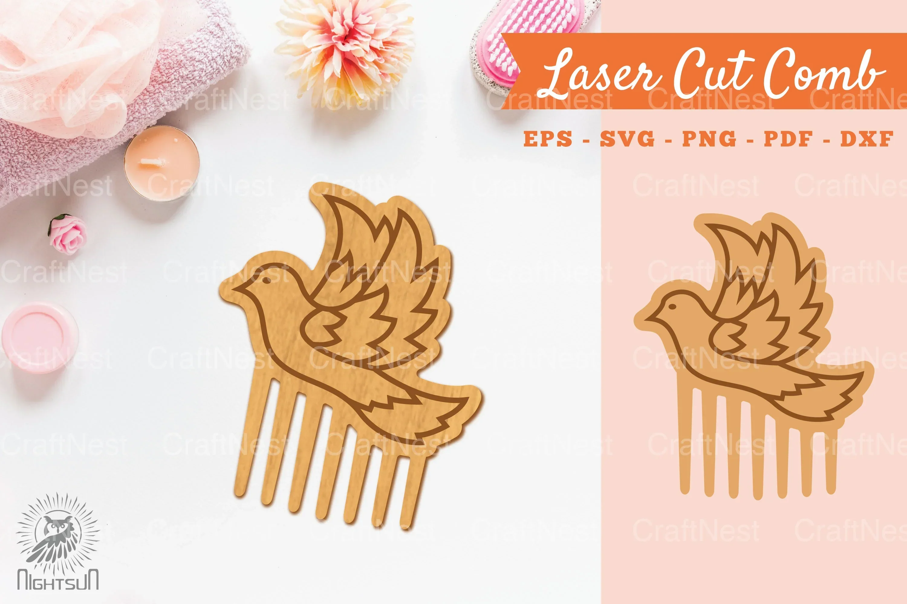 Bird Laser Cut Comb Clipart Bundle