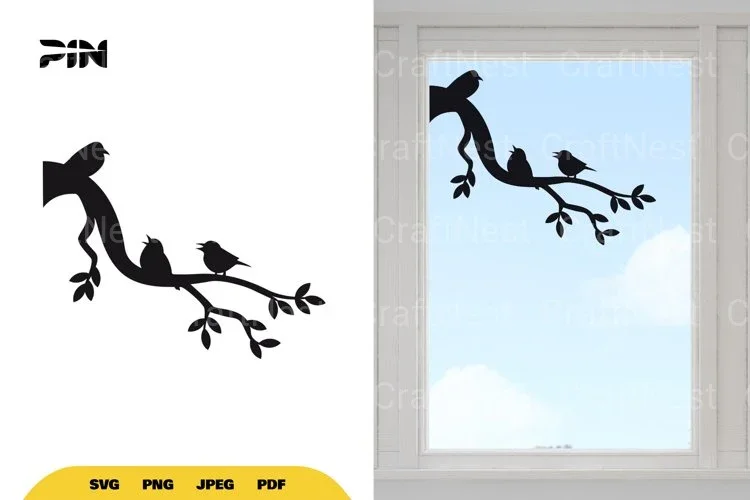 Bird on Branch SVG Bundle