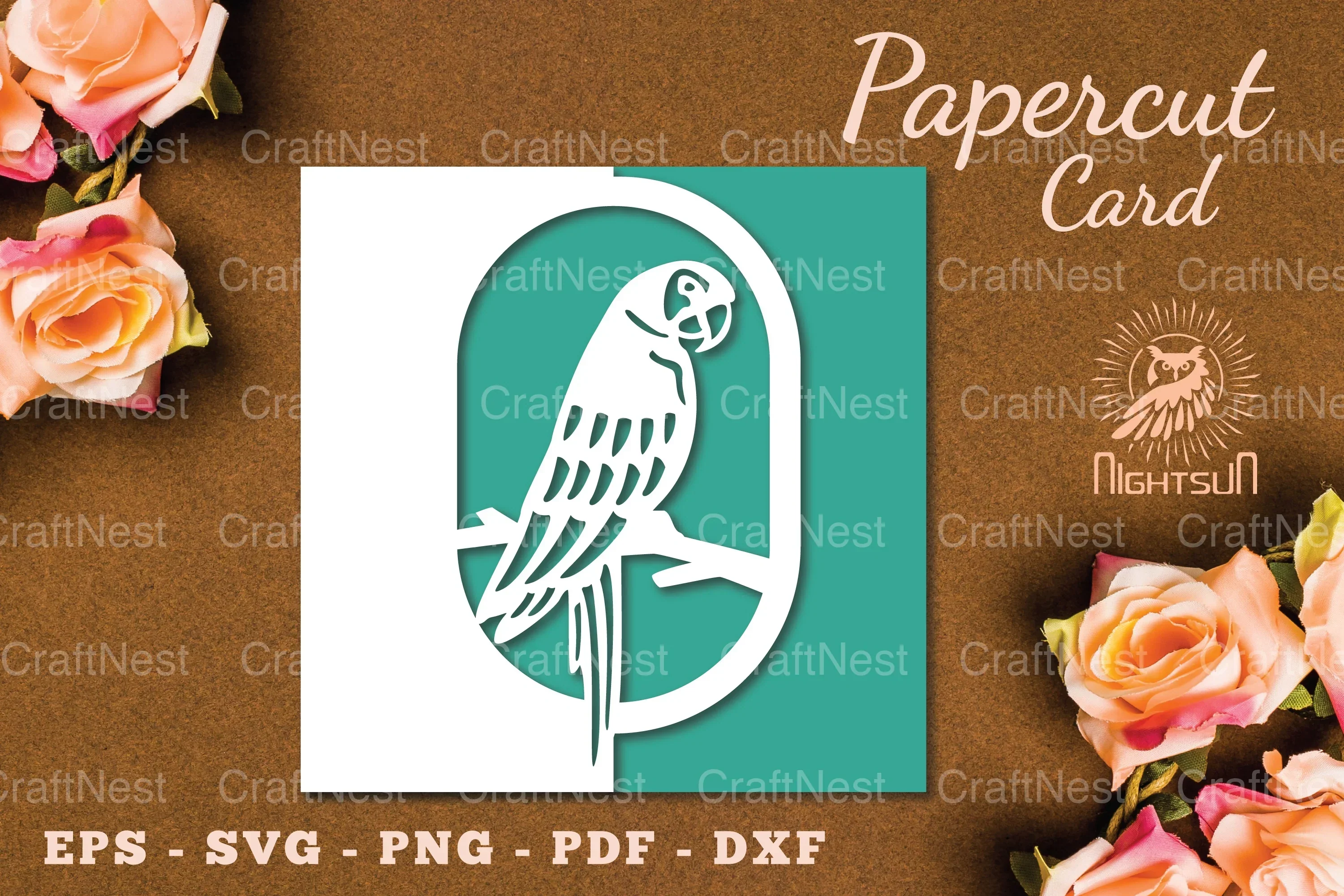 Bird Papercut Card SVG Bundle
