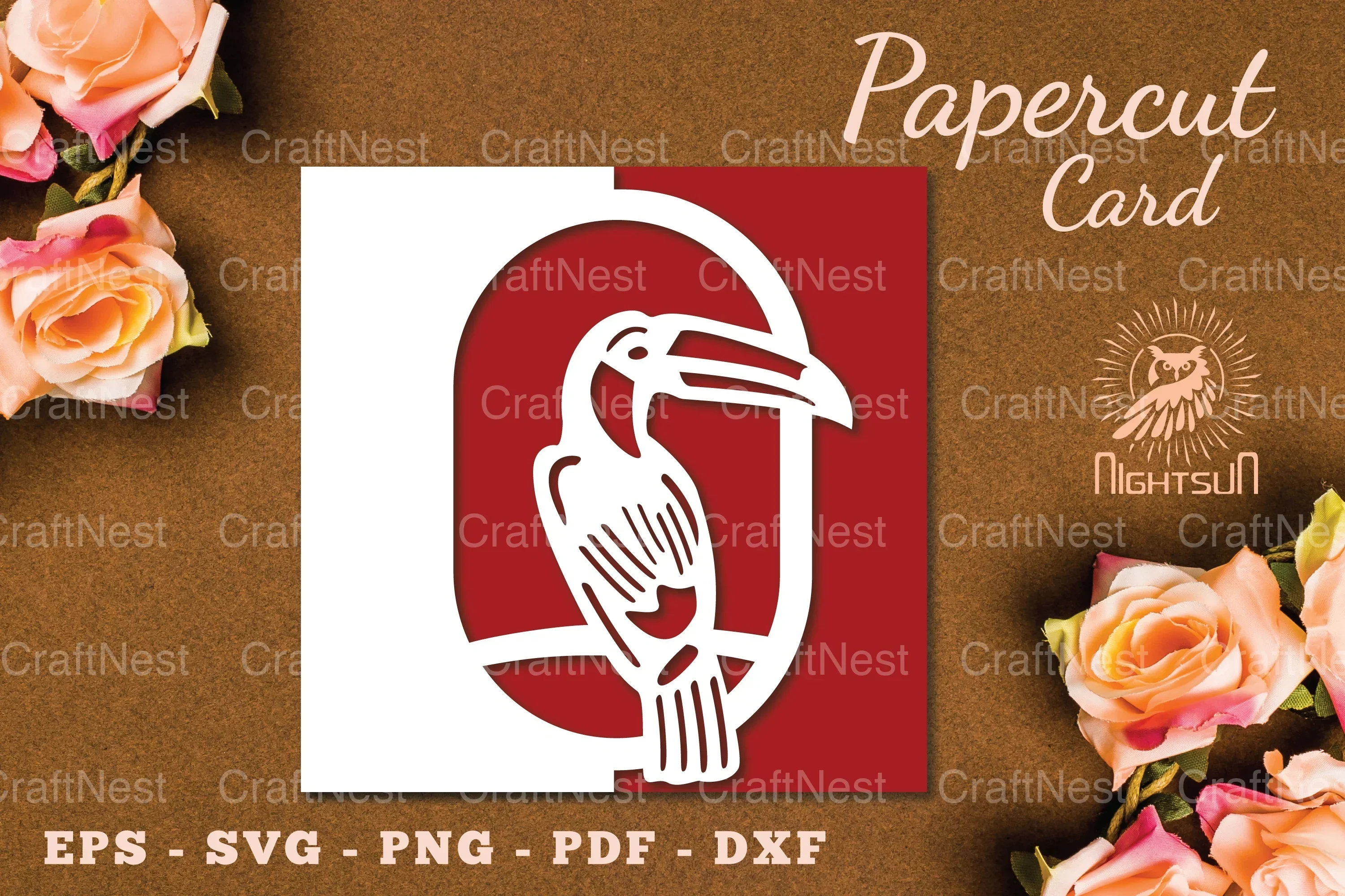 Bird Papercut Card SVG Bundle