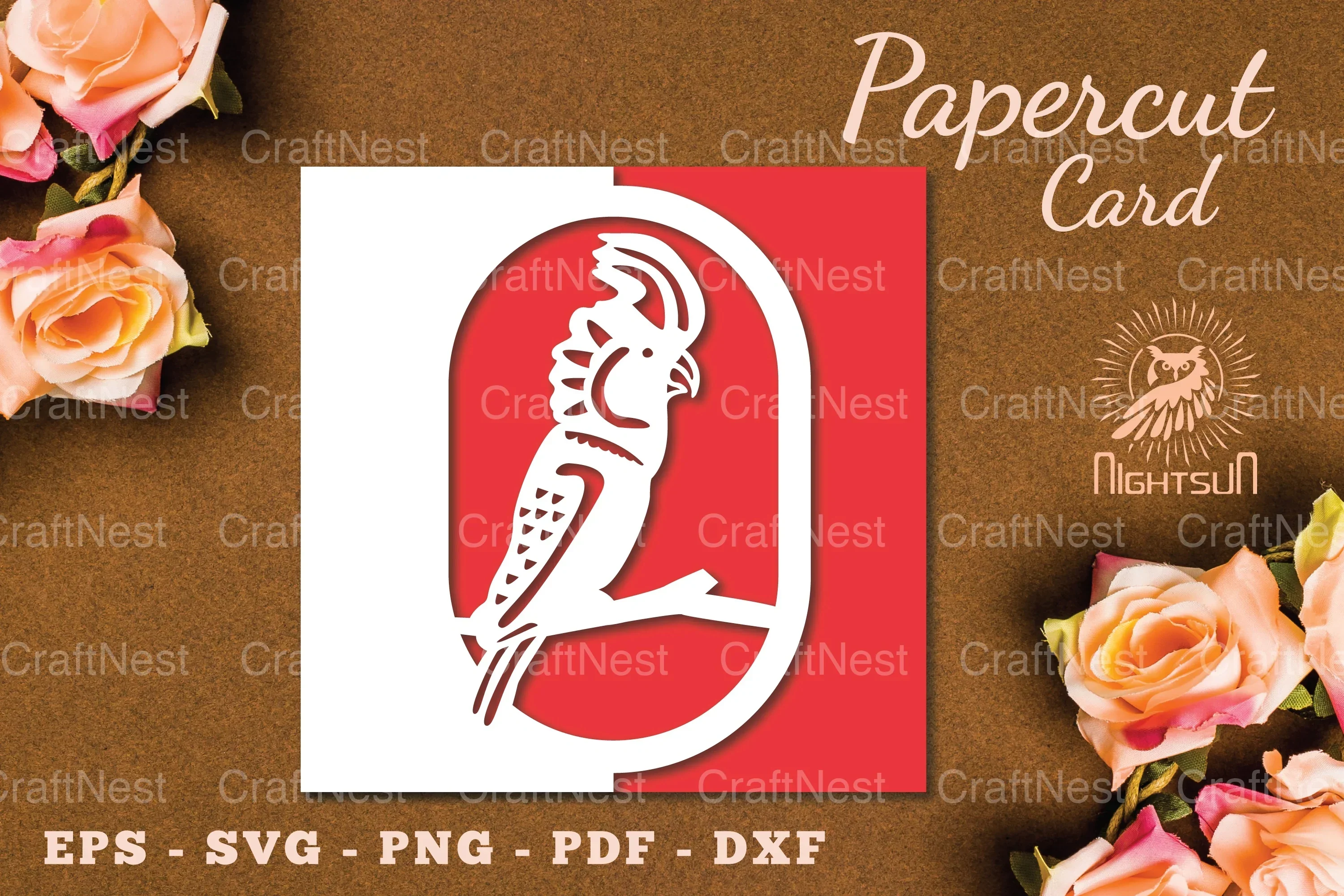 Bird Papercut Card SVG Bundle