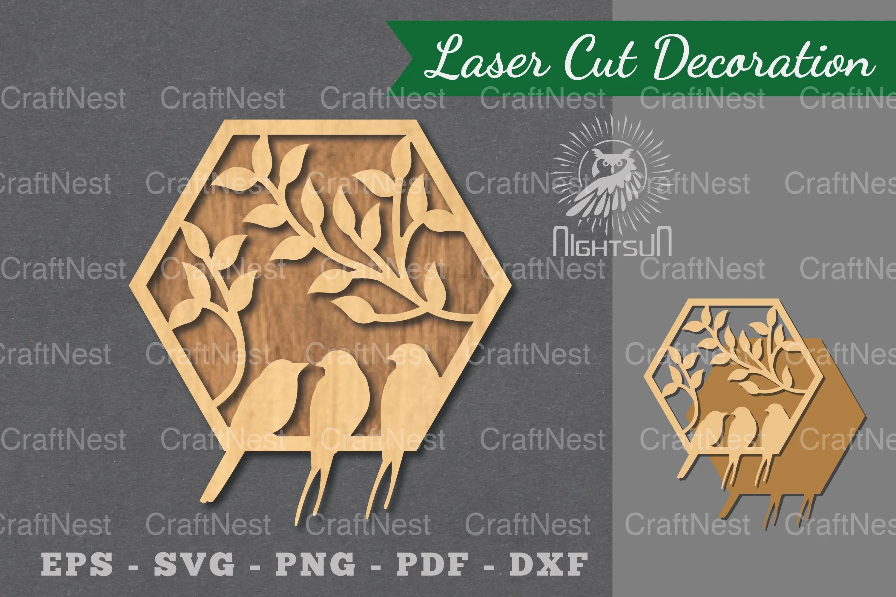 Birds Laser Cut Decoration Clipart Bundle