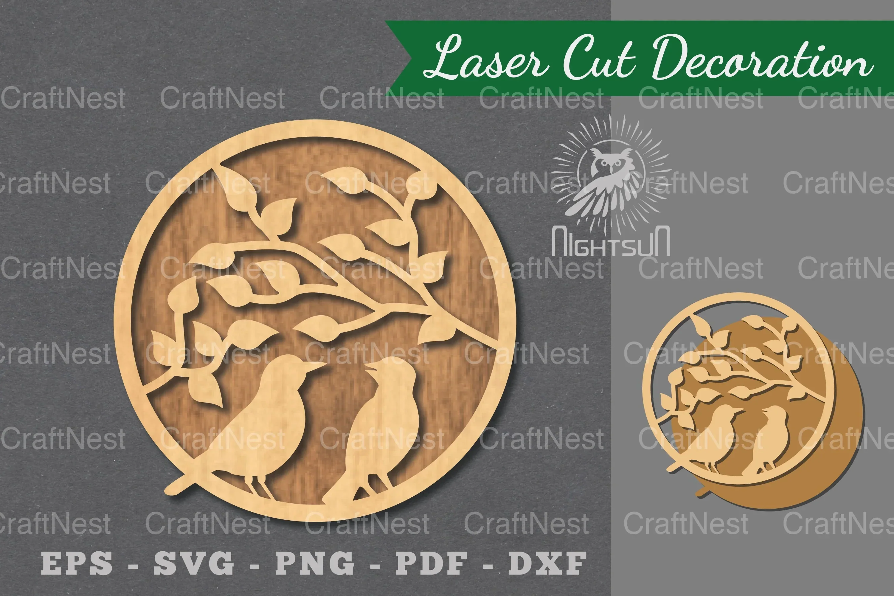 Birds Laser Cut Decoration Clipart Bundle