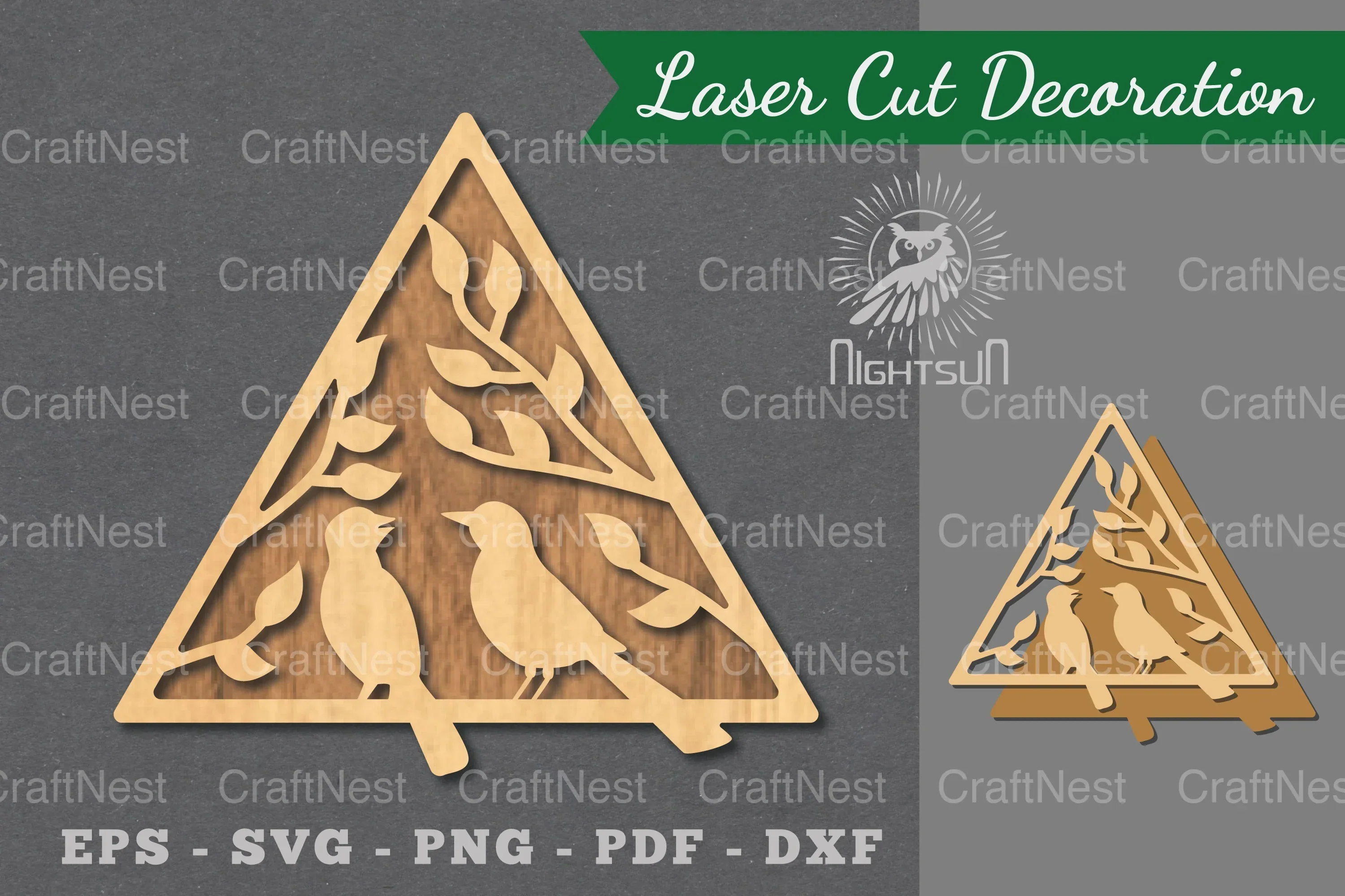 Birds Laser Cut Decoration Clipart Bundle