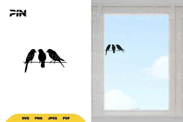 Birds on Wire SVG Bundle