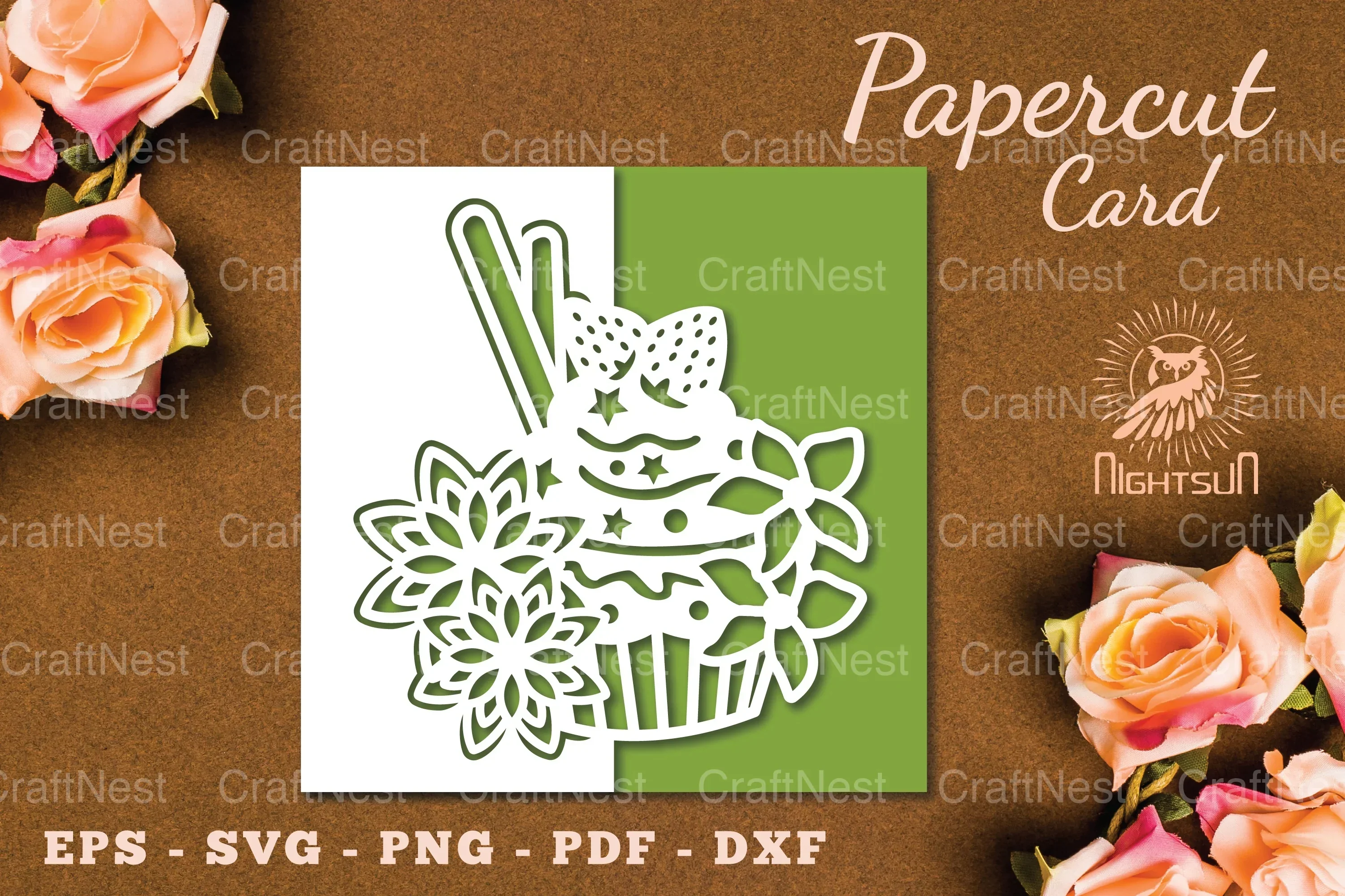 Birthday Cake Papercut Card SVG Bundle