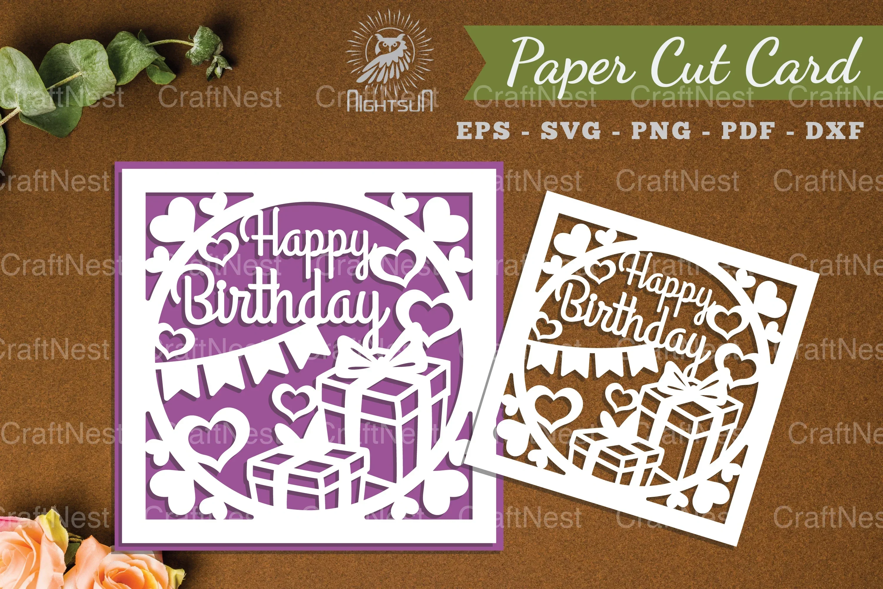 Birthday Card Papercut SVG Bundle