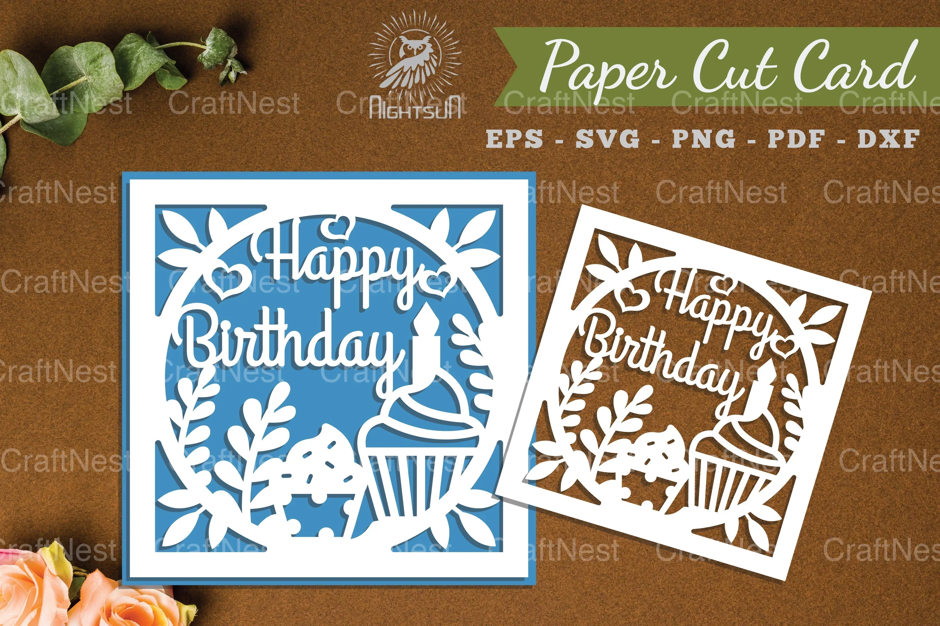 Birthday Card Papercut SVG Bundle
