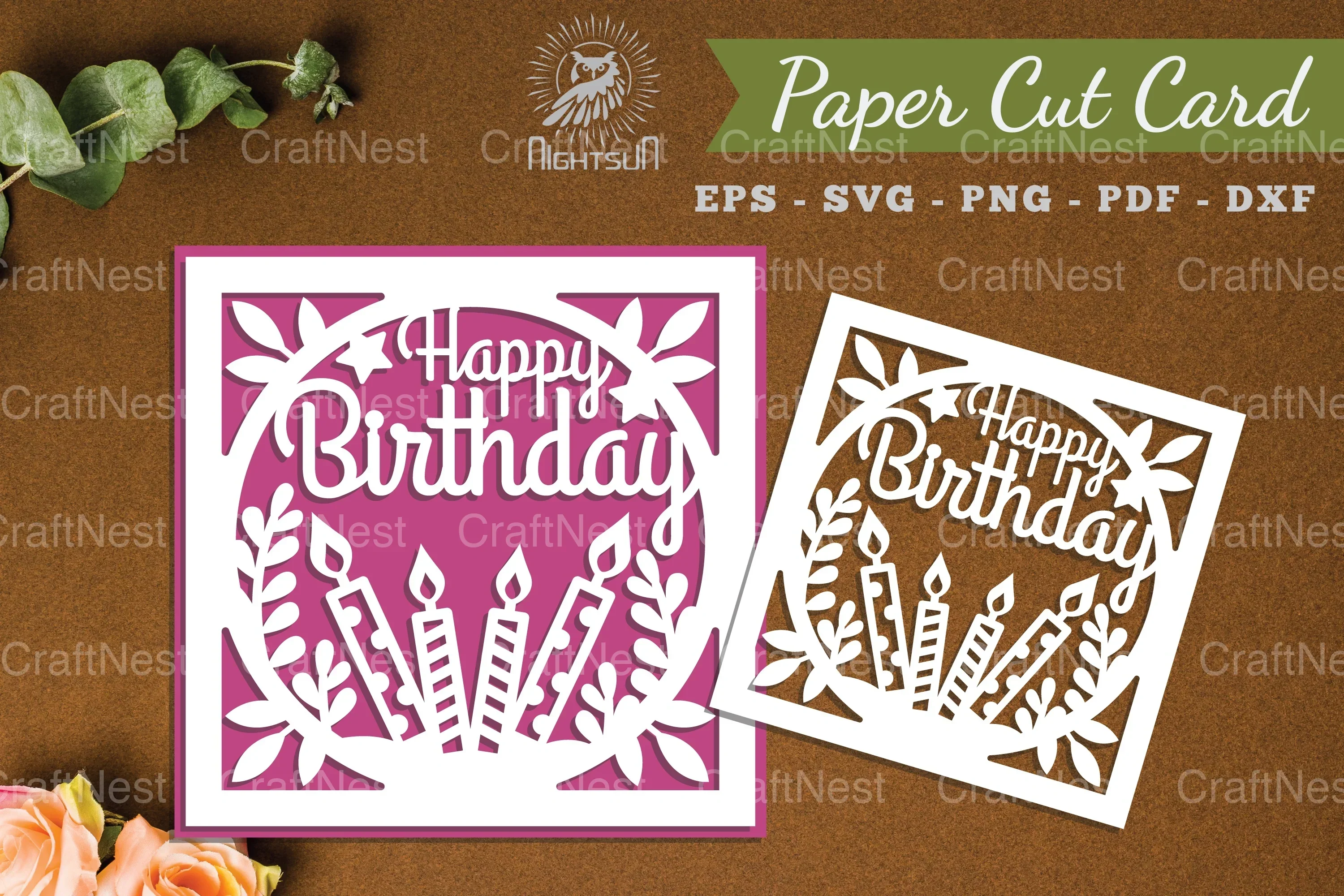 Birthday Card Papercut SVG Bundle