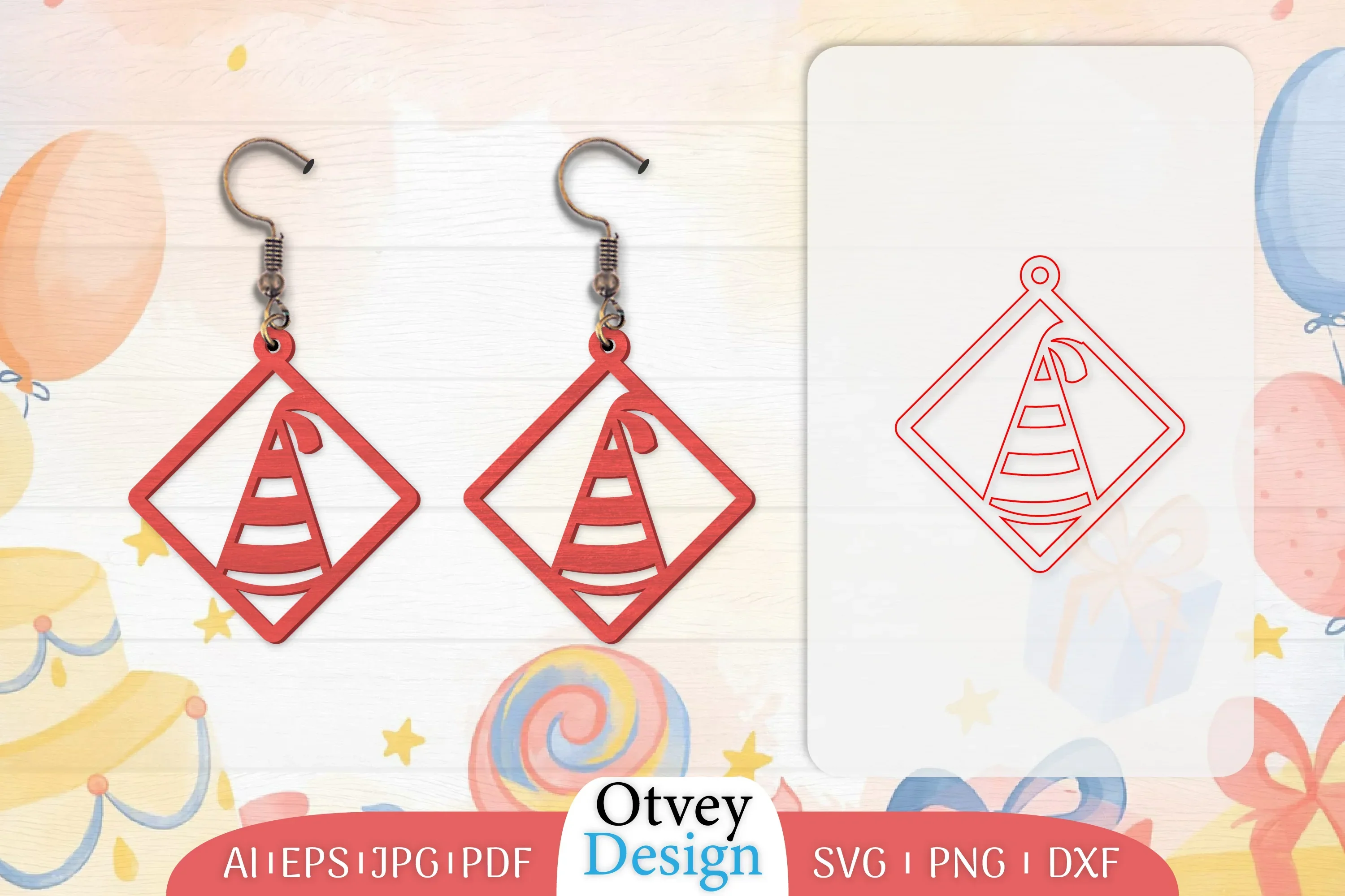 Birthday Earrings Lasercut SVG Bundle