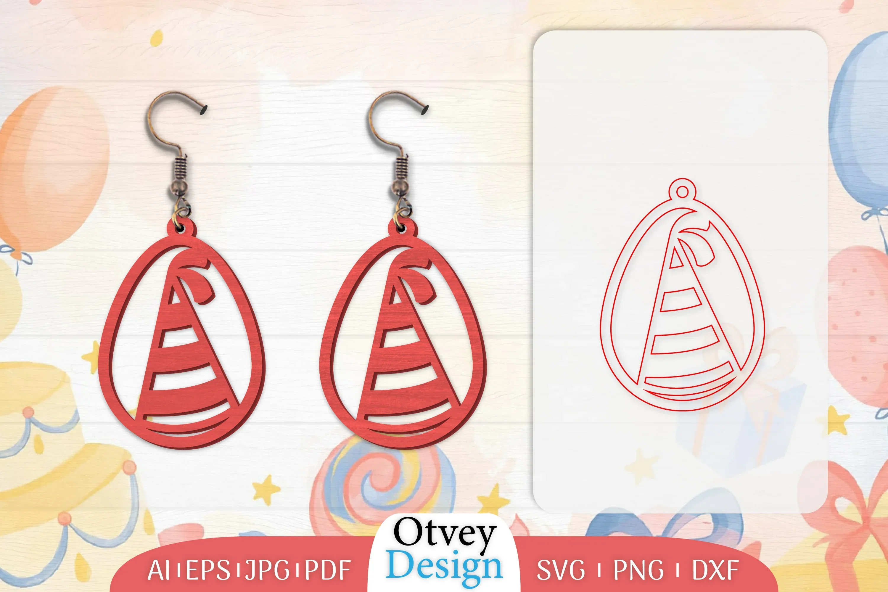 Birthday Earrings Lasercut SVG Bundle
