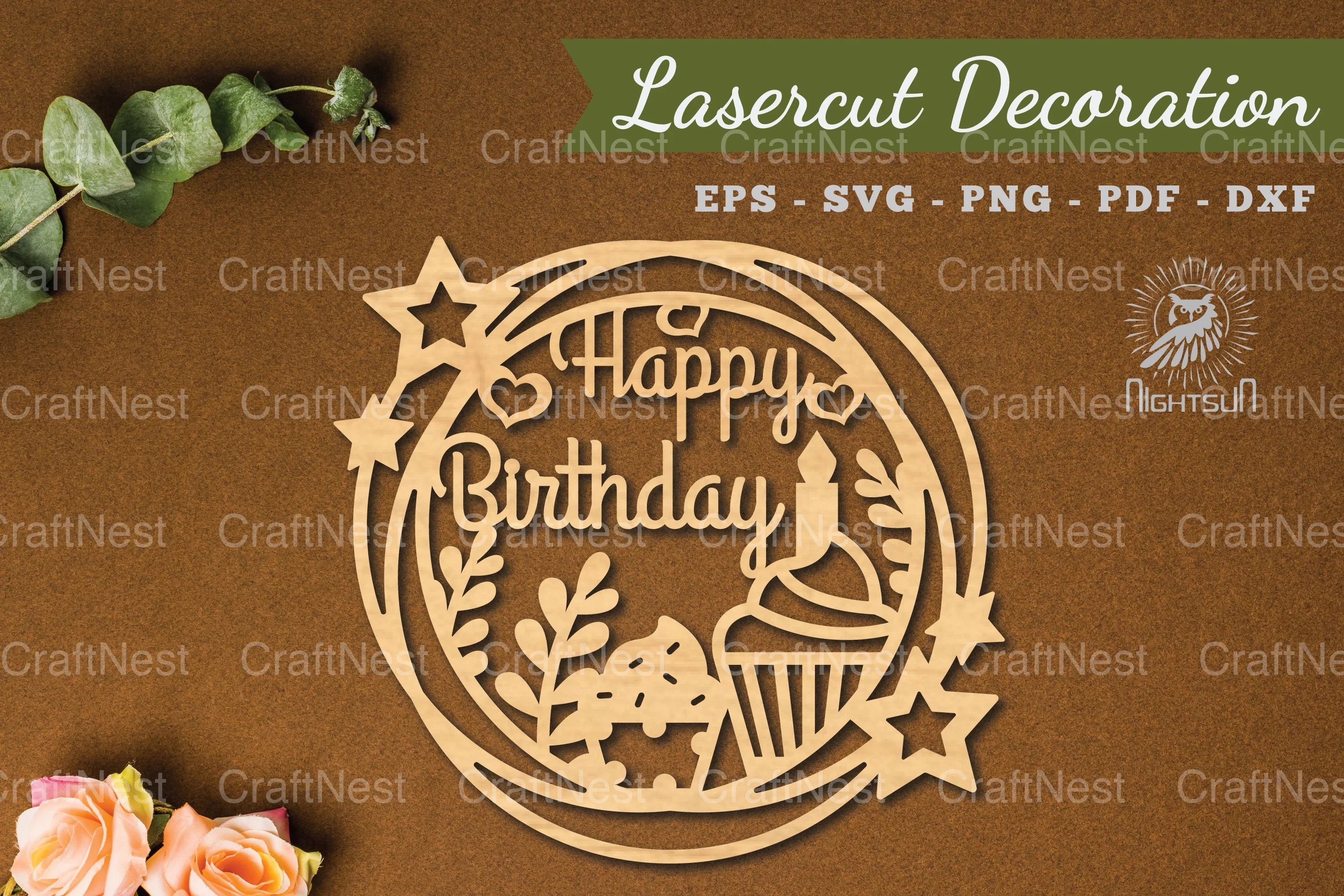 Birthday Laser Cut Decoration SVG Bundle