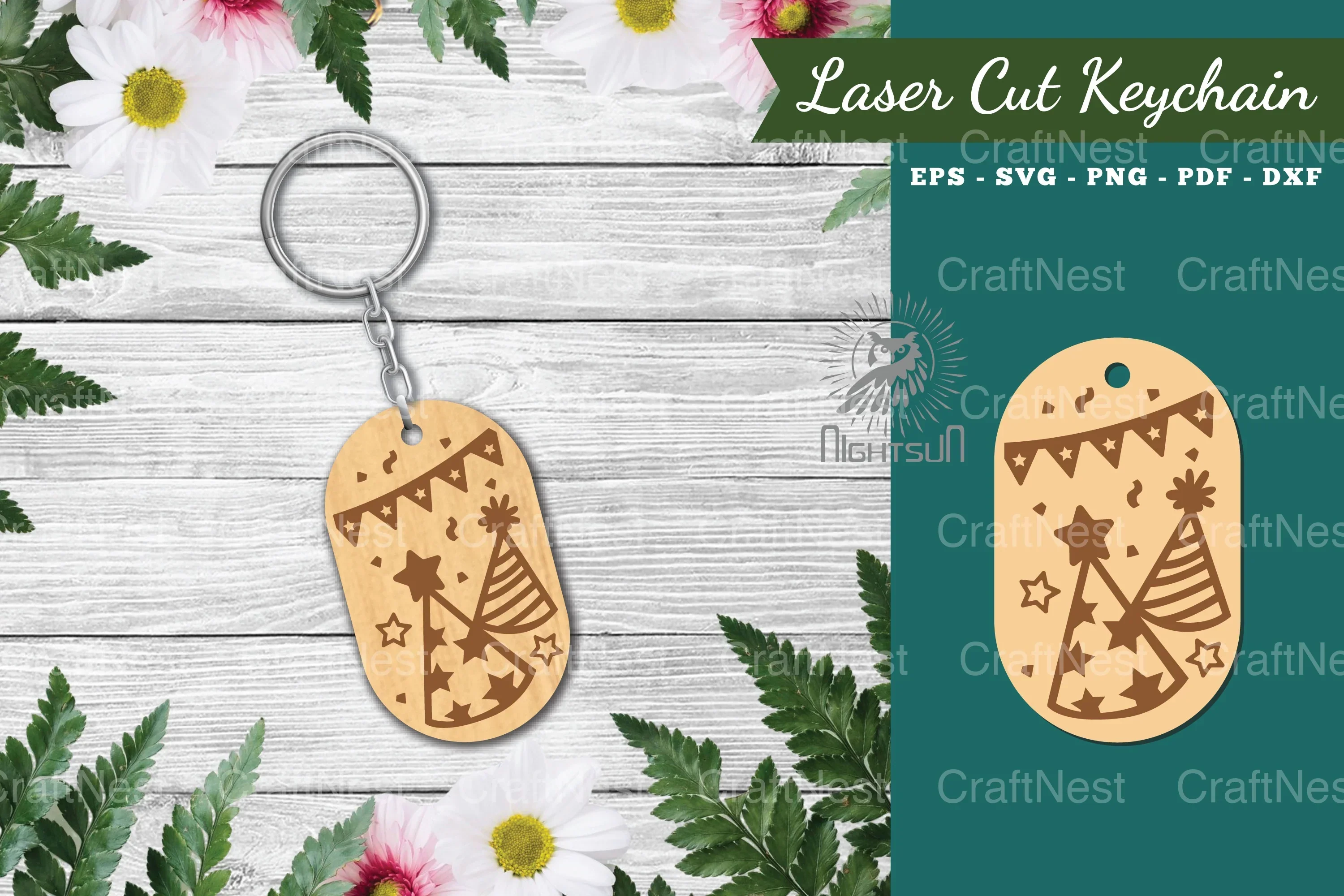 Birthday Laser Cut Keychain Clipart Bundle