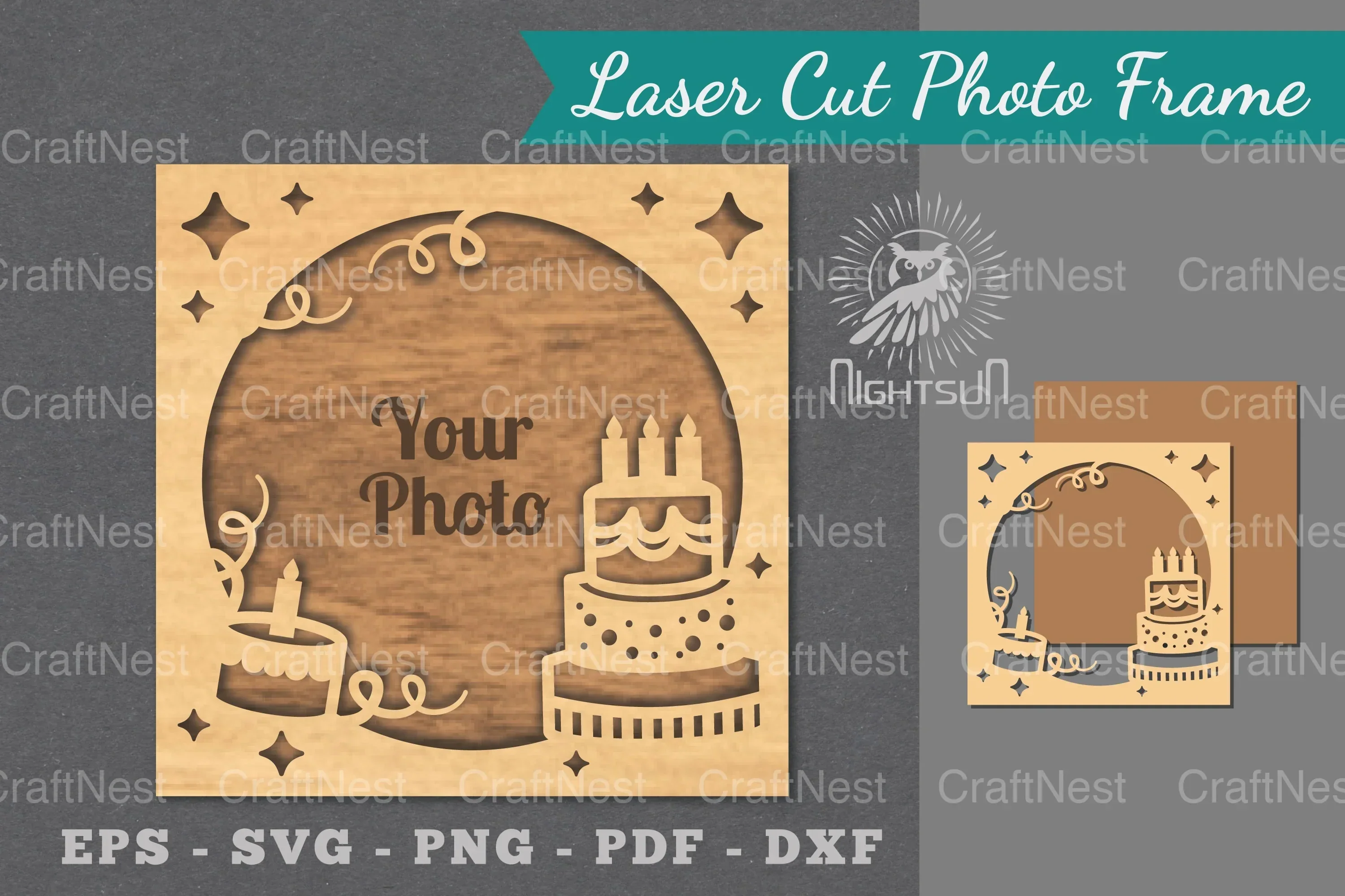 Birthday Laser Cut Photo Frame Design Bundle