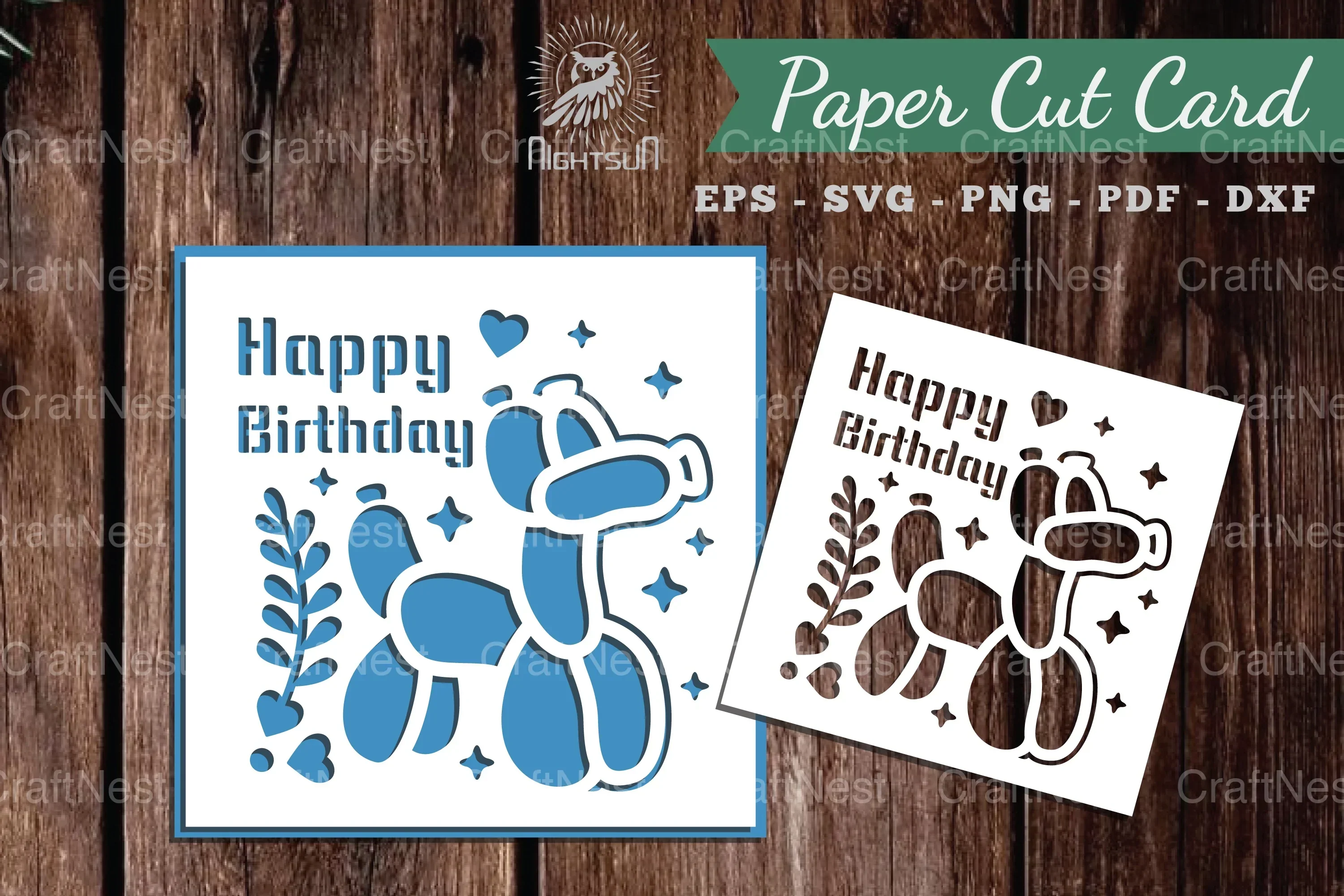 Birthday Papercut Card SVG Bundle