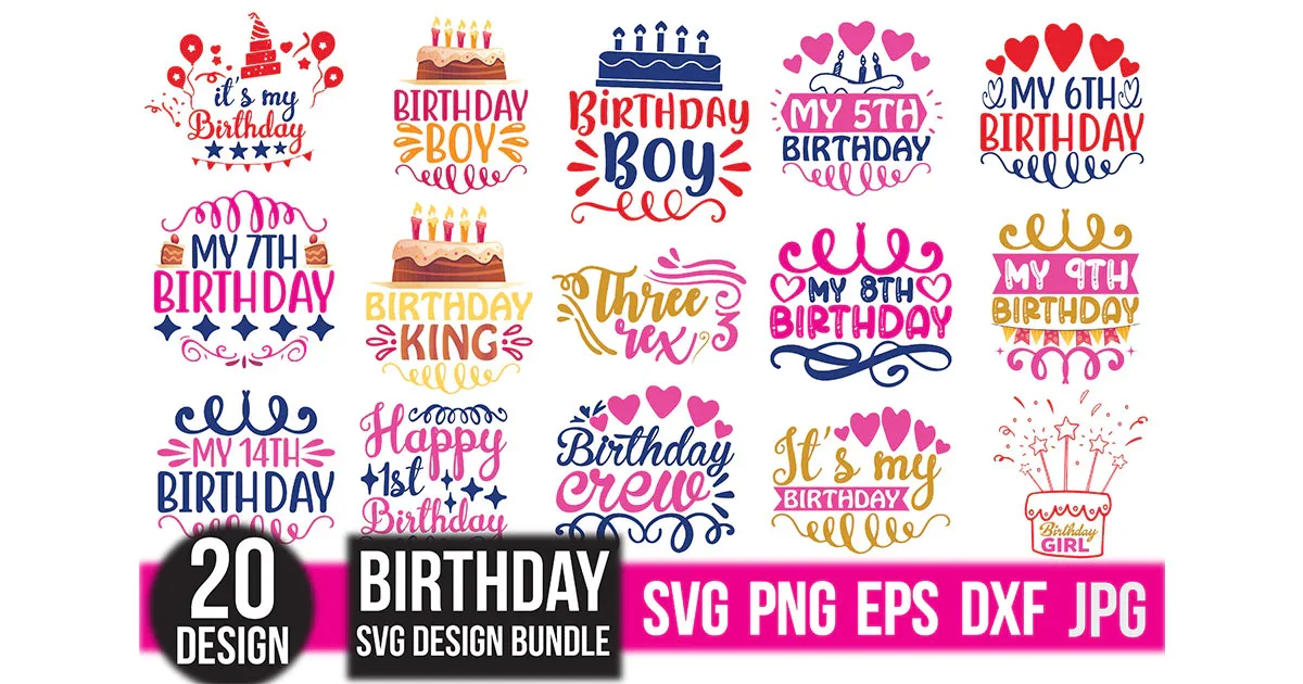 Birthday SVG Bundle - Image 2