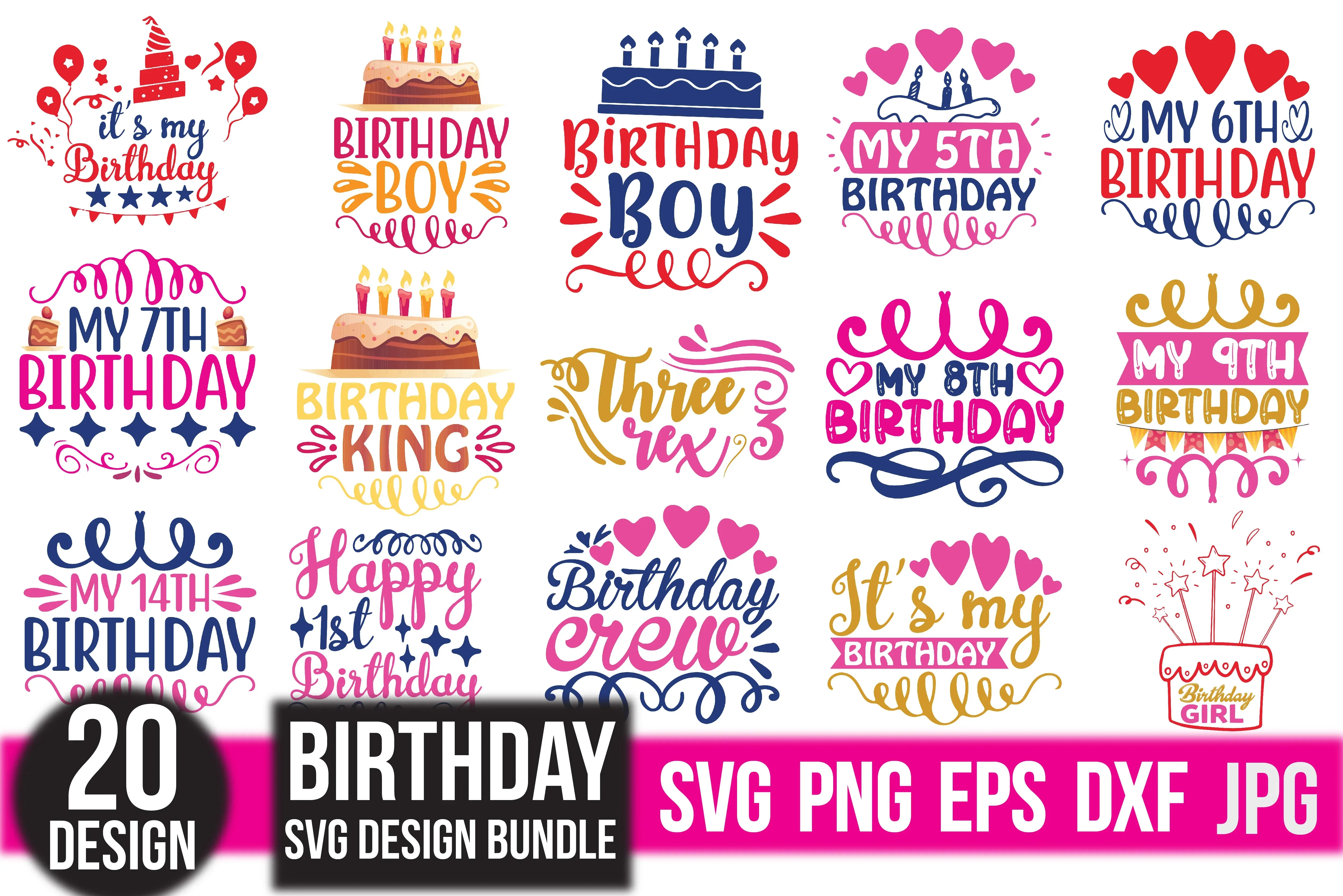Birthday SVG Bundle - Image 3