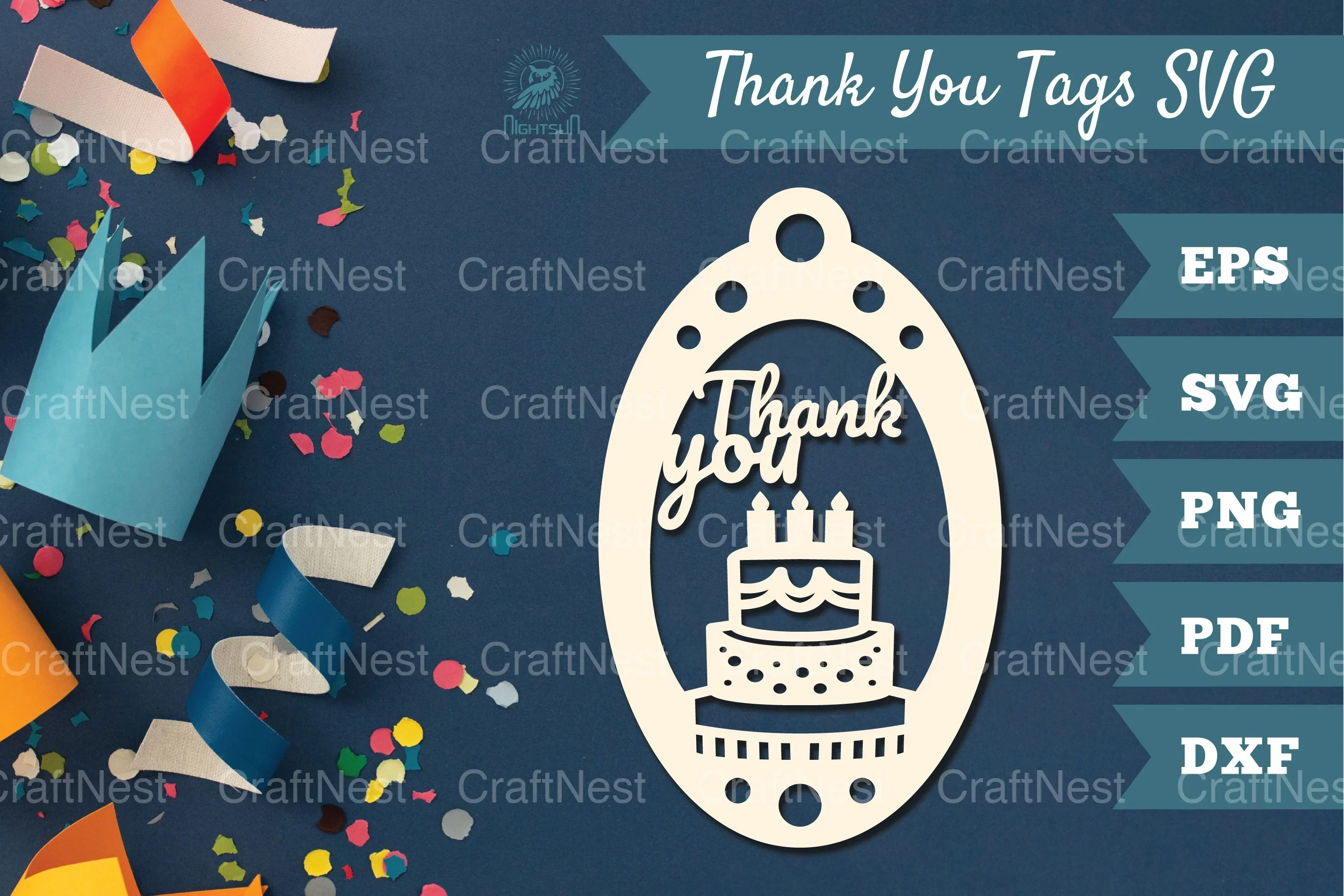 Birthday Thank You Tags Clipart Bundle