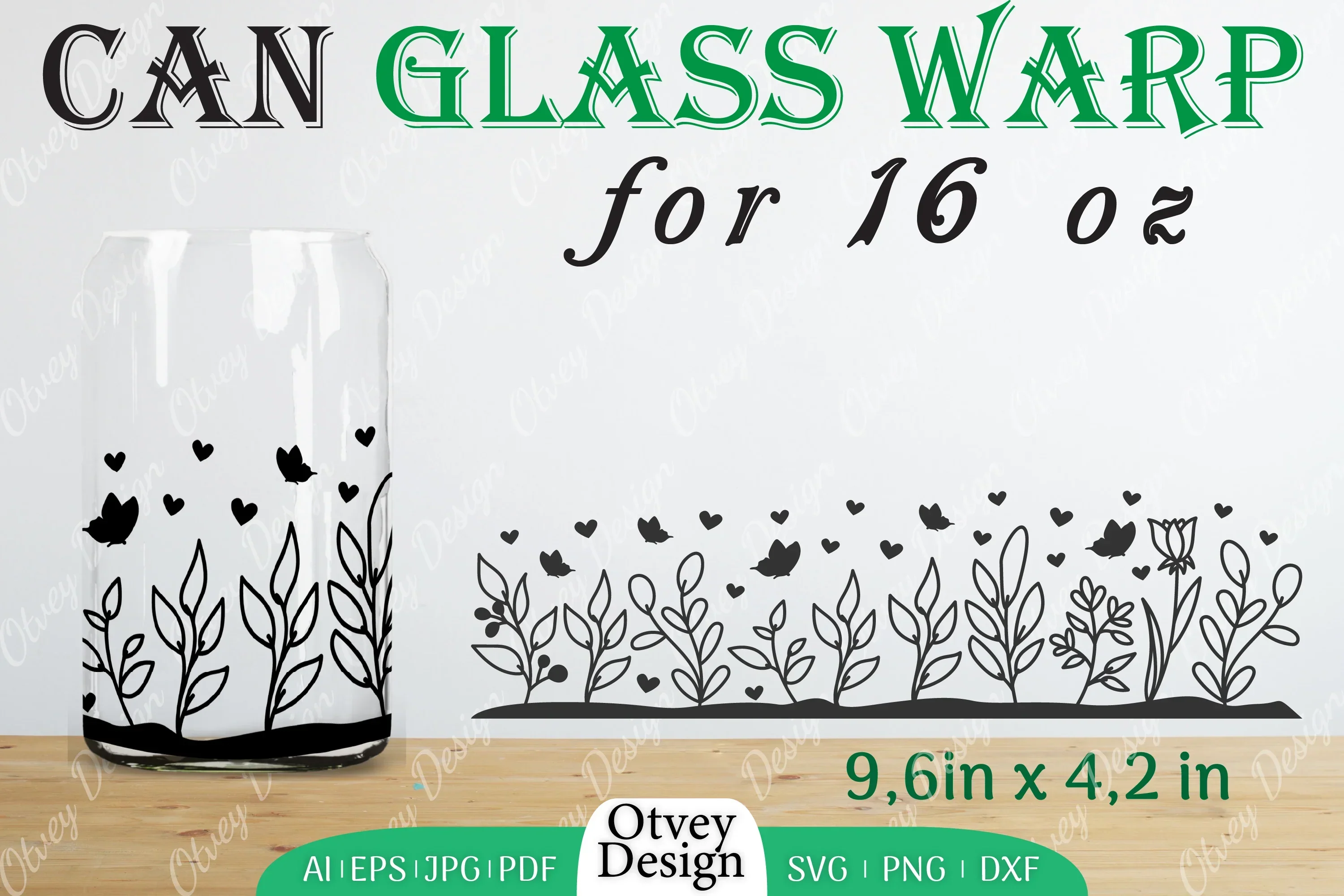 Blooming Wildflowers Can Glass 16 OZ SVG Bundle