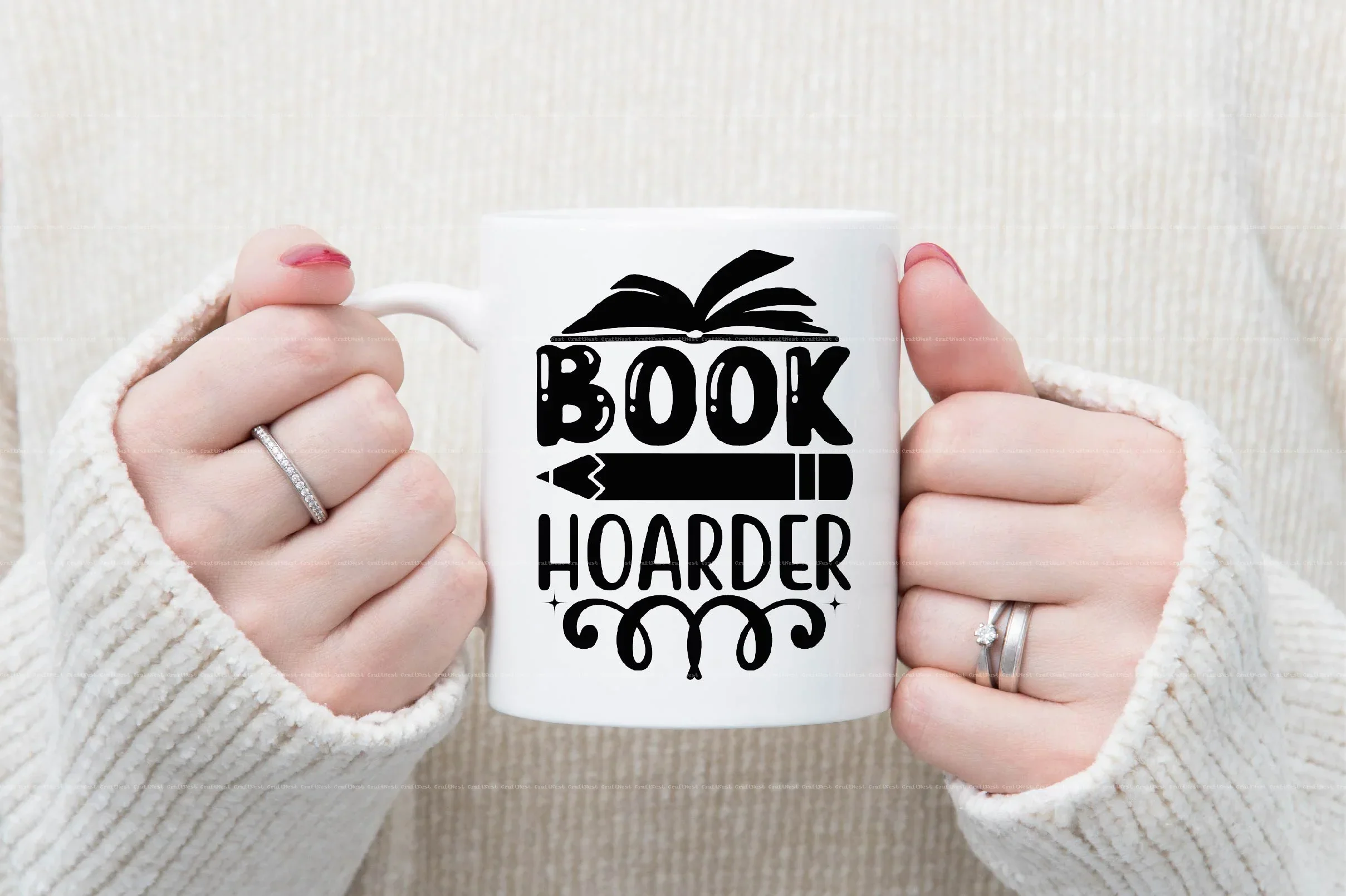 Book Lover SVG Design Bundle - Image 3