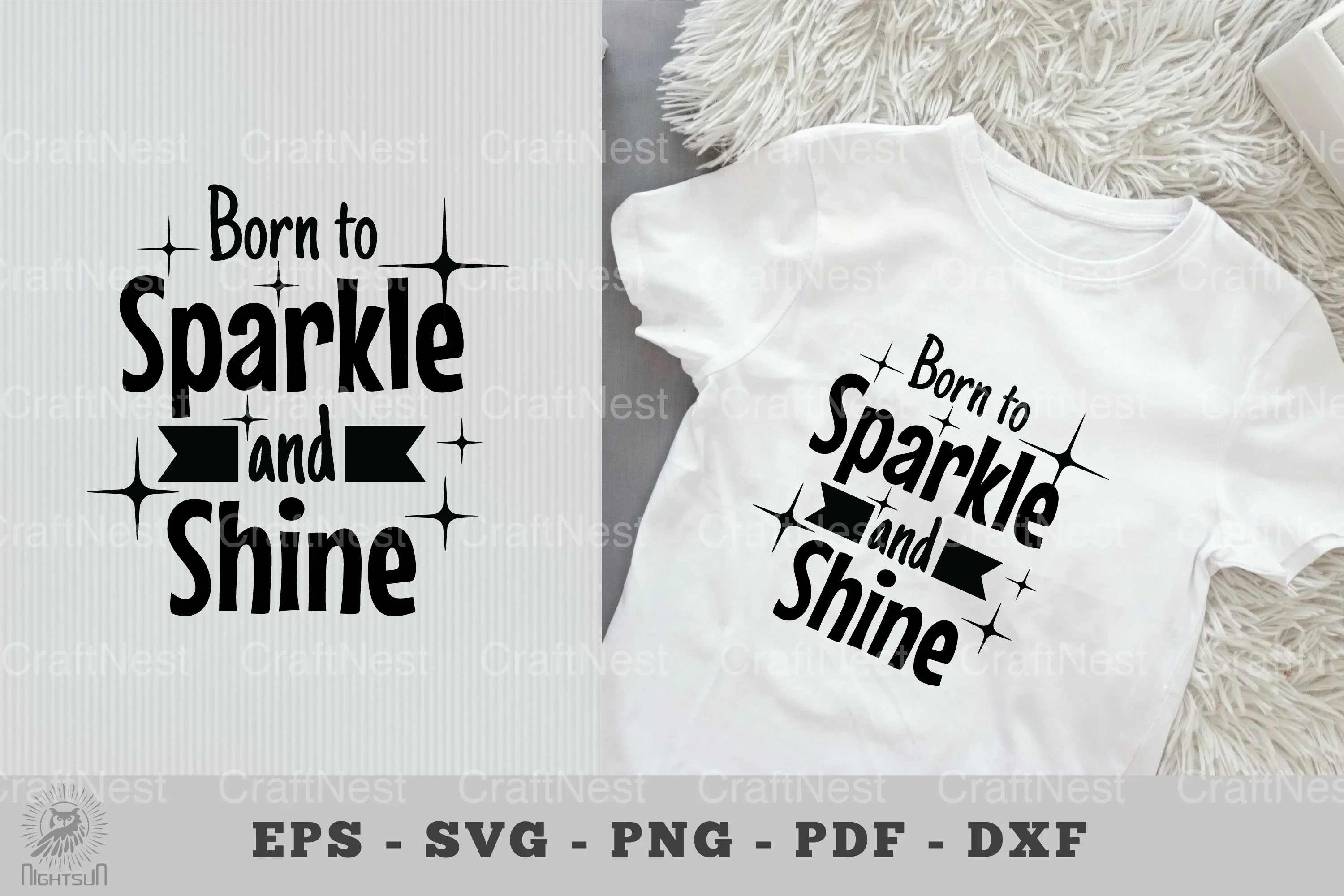 Born to Sparkle and Shine Baby Quotes SVG Bundle