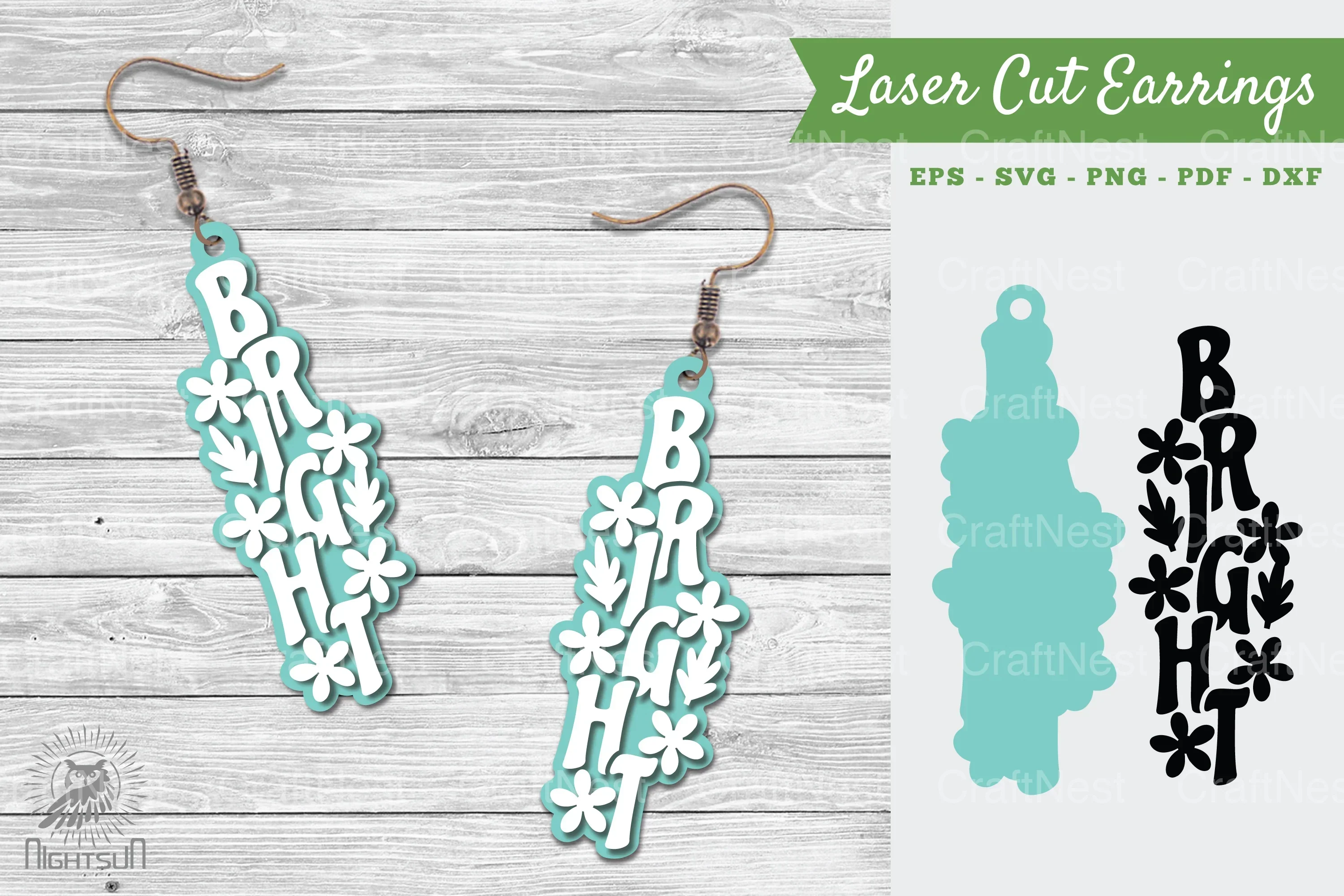 Bright Laser Cut Earrings SVG Bundle