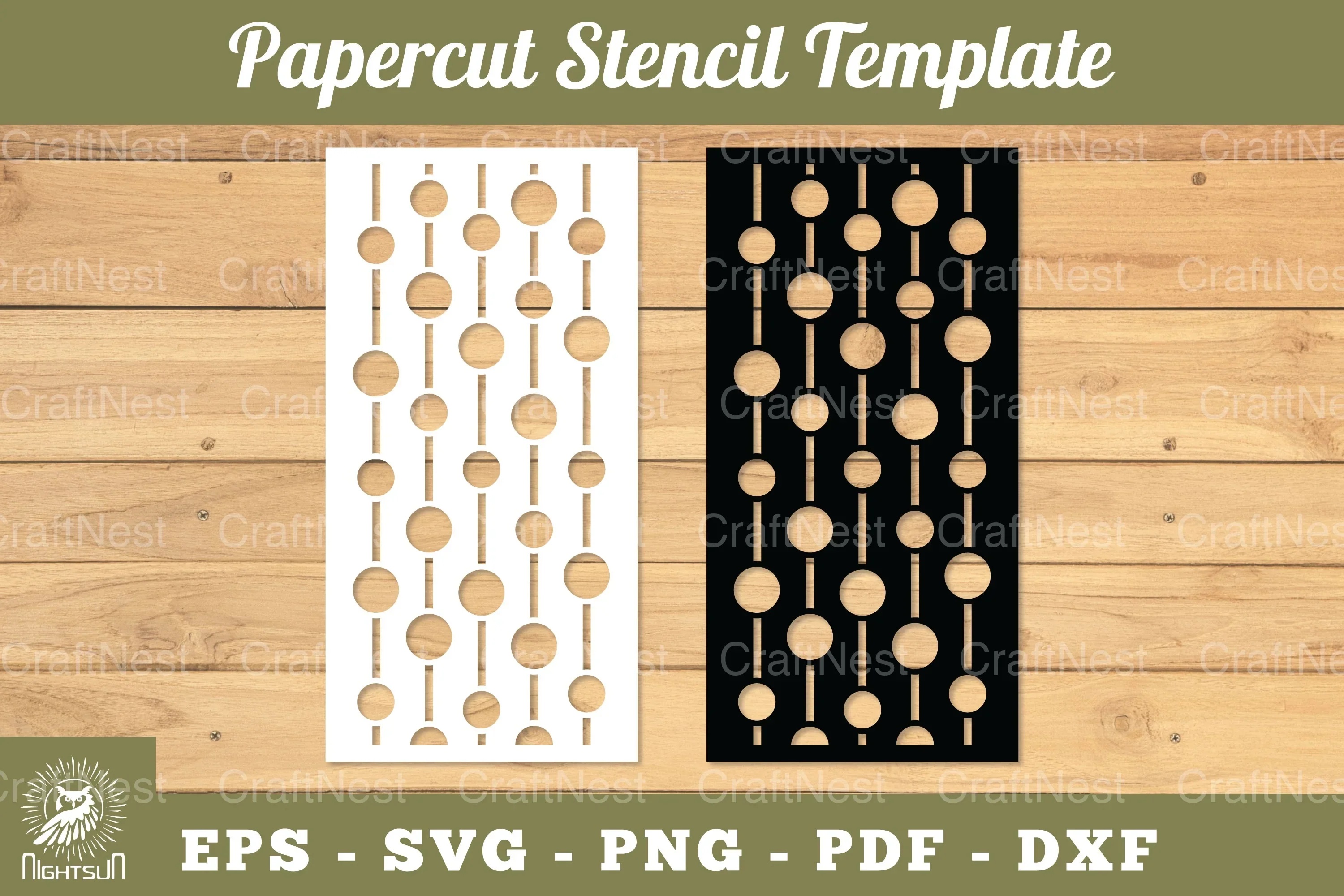 Bubbles Papercut Stencil Clipart Bundle