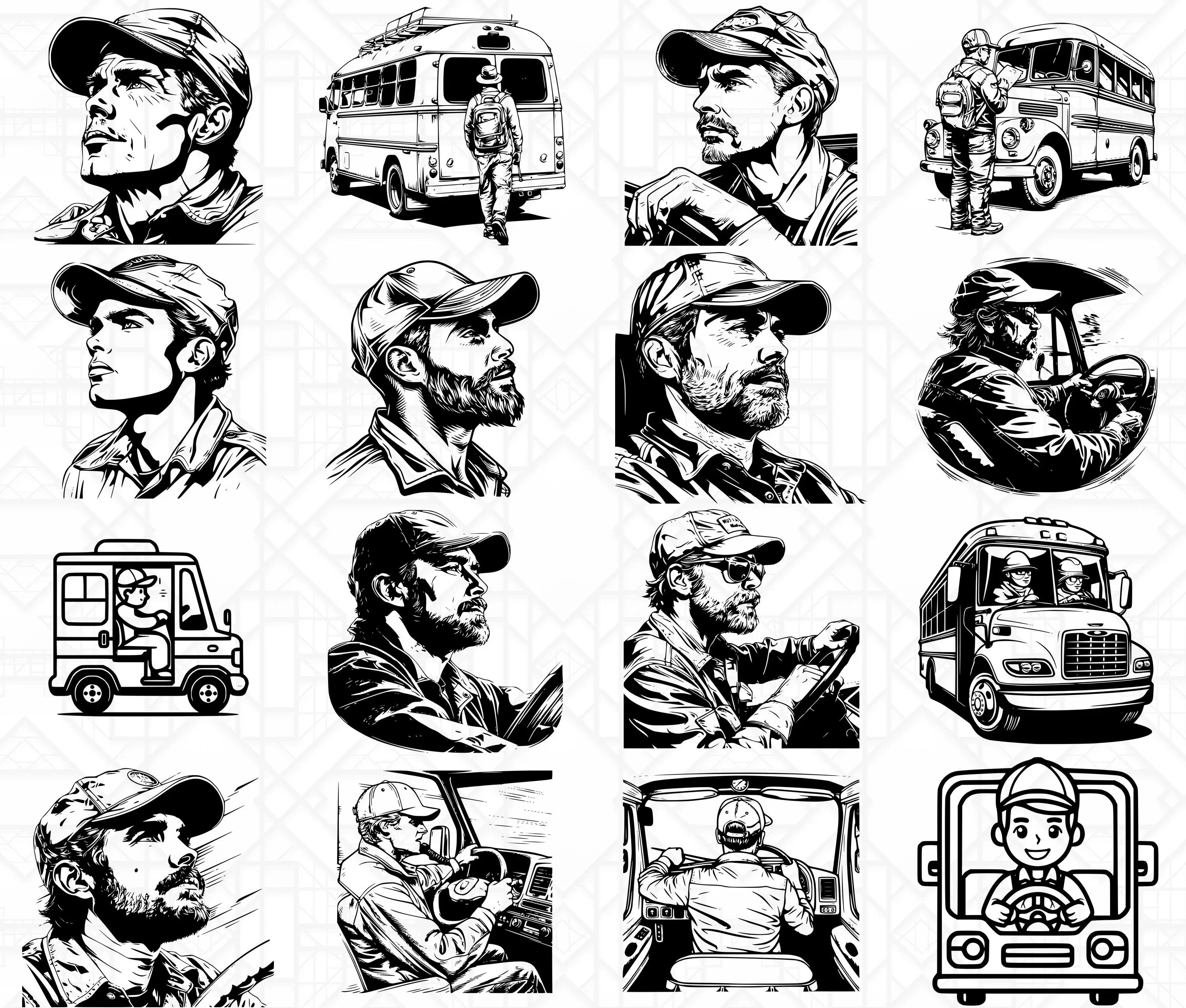 Bus Driver SVG Bundle - Image 5
