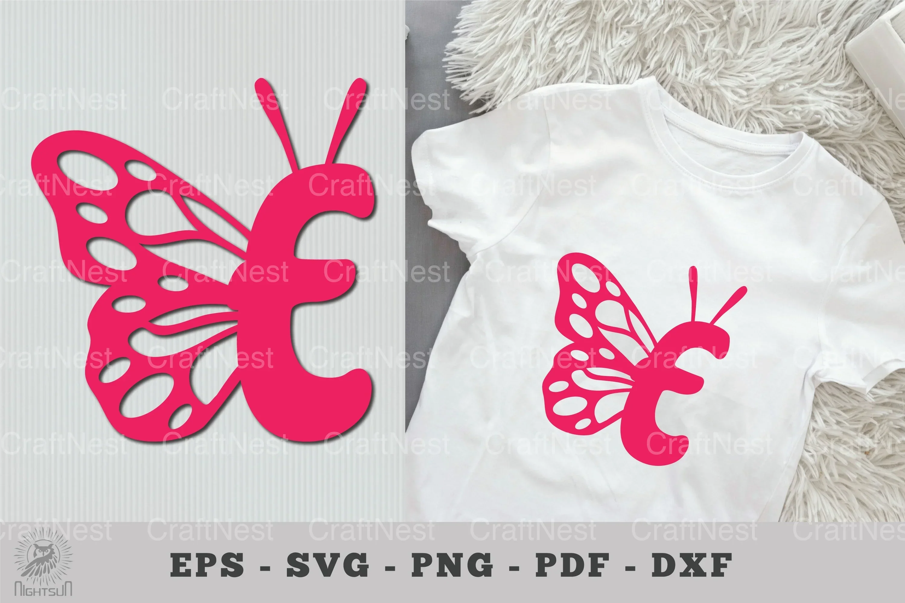 Butterfly Alphabet Letter E Clipart Bundle