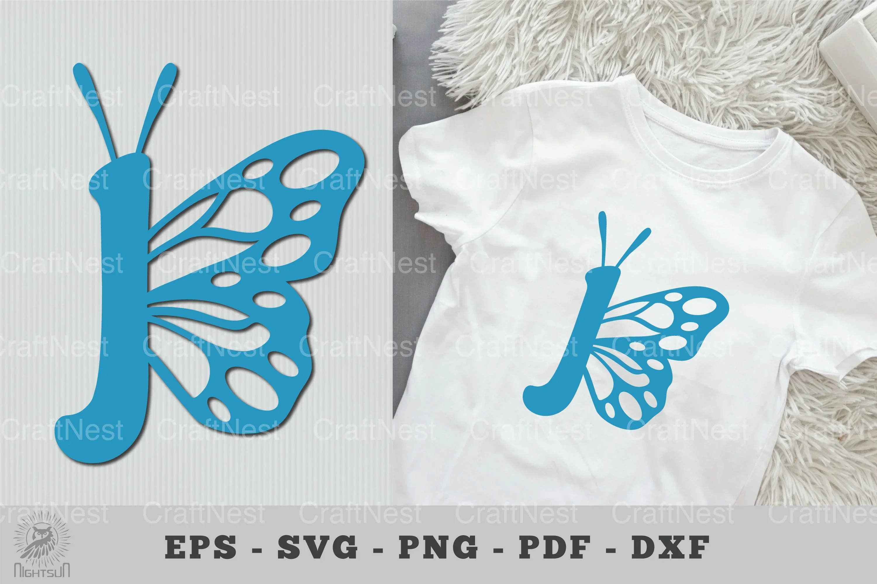 Butterfly Alphabet Letter J Clipart Bundle