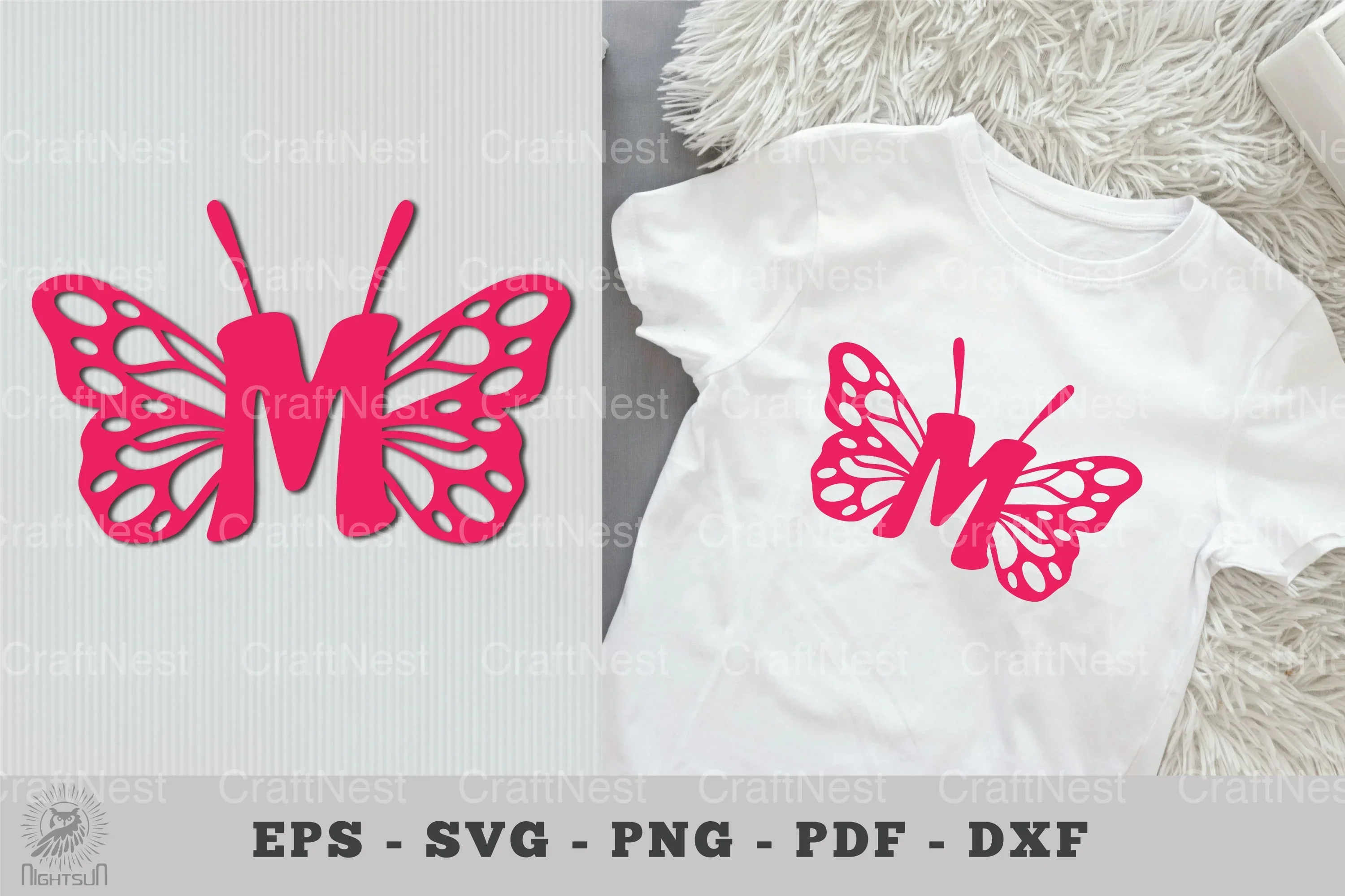 Butterfly Alphabet Letter M Clipart Bundle